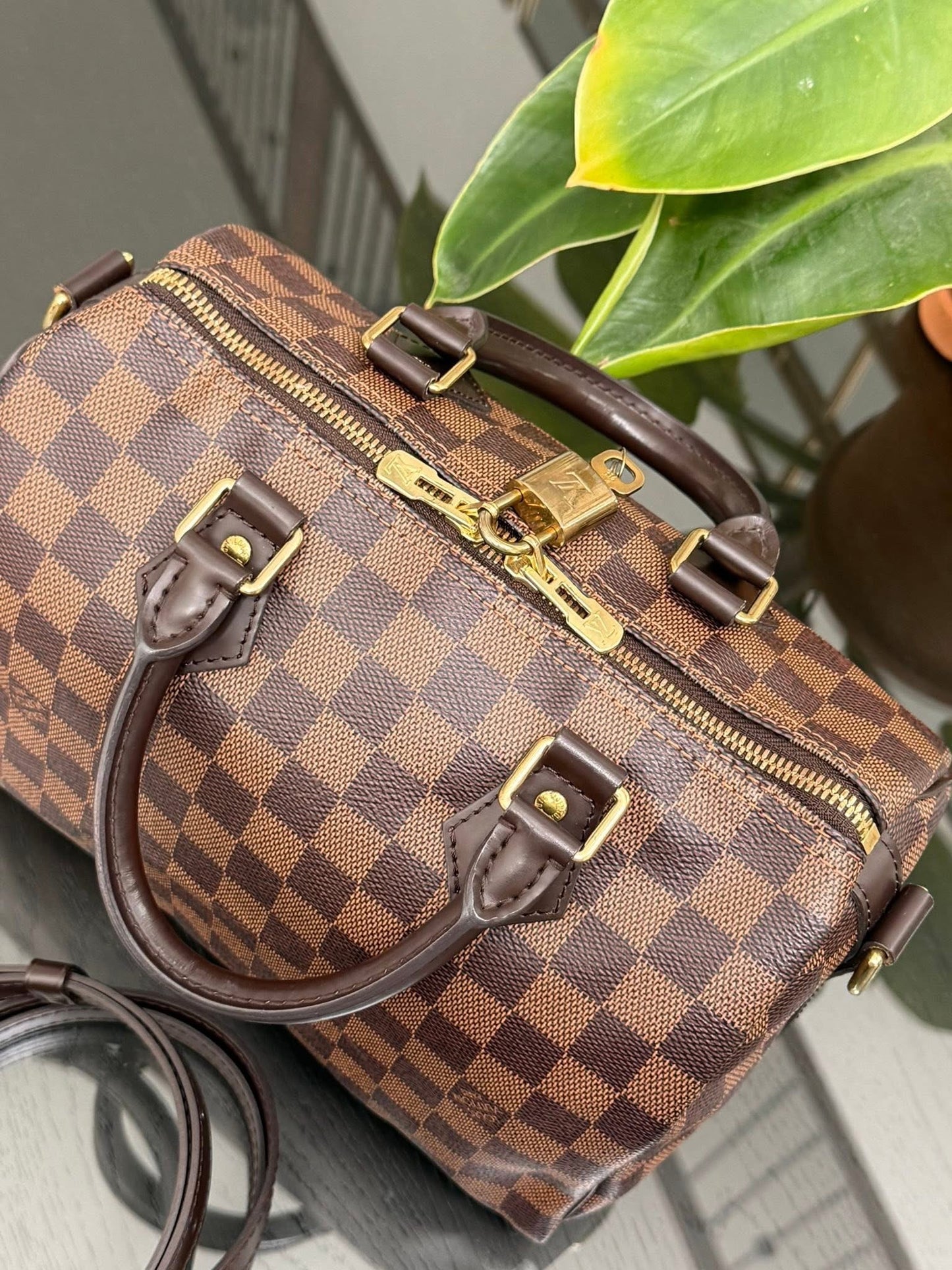 Speedy 25 Bandoulier in DE with Lock 🔐 key, Original Strap, Dustbag and Insert Organizer 🗓️ Year: 2019