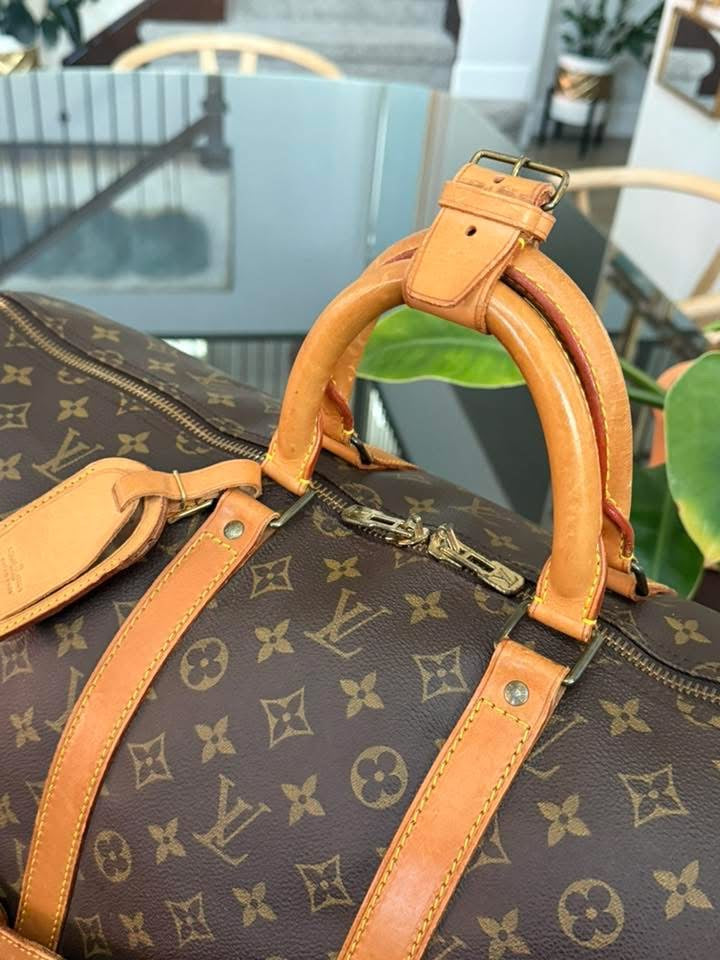 Keepall 55 Bandoulier with Original Strap, Luggage tag and Poignet 🗓️ Year: 1988