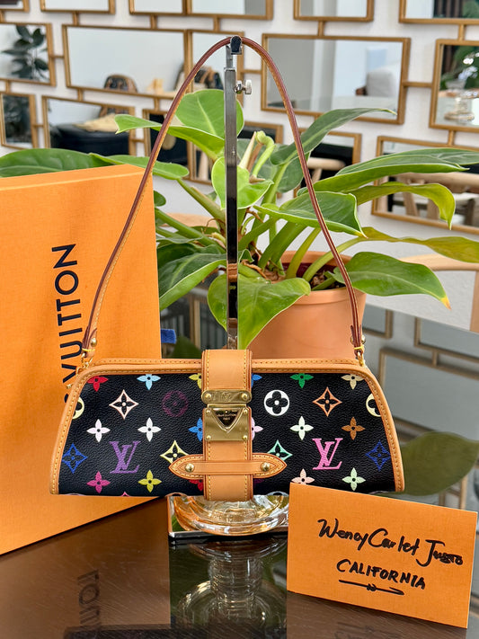 Multicolor Shirley Clutch/ Shoulder Bag with Box📅 Year: 2005