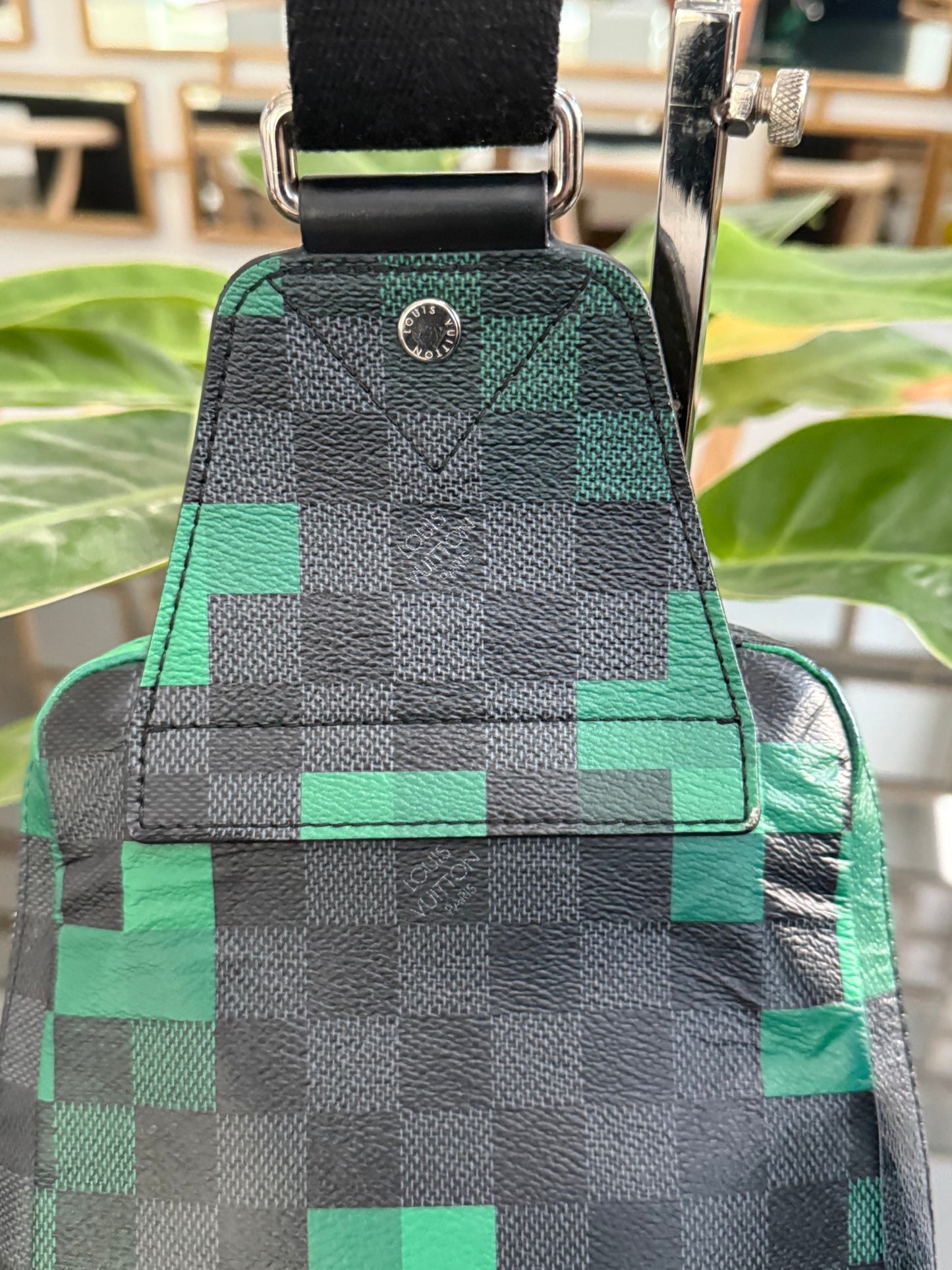 Avenue Sling Damier Graphite Green Pixel with Dustbag -Year 2018