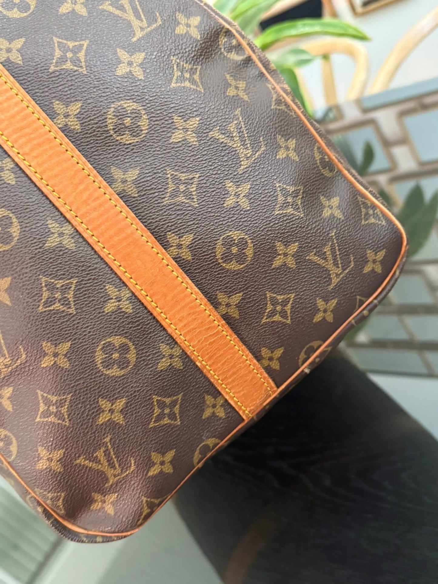 Keepall 55 Bandoulier with Original Strap, Luggage tag and Poignet 🗓️ Year: 1988