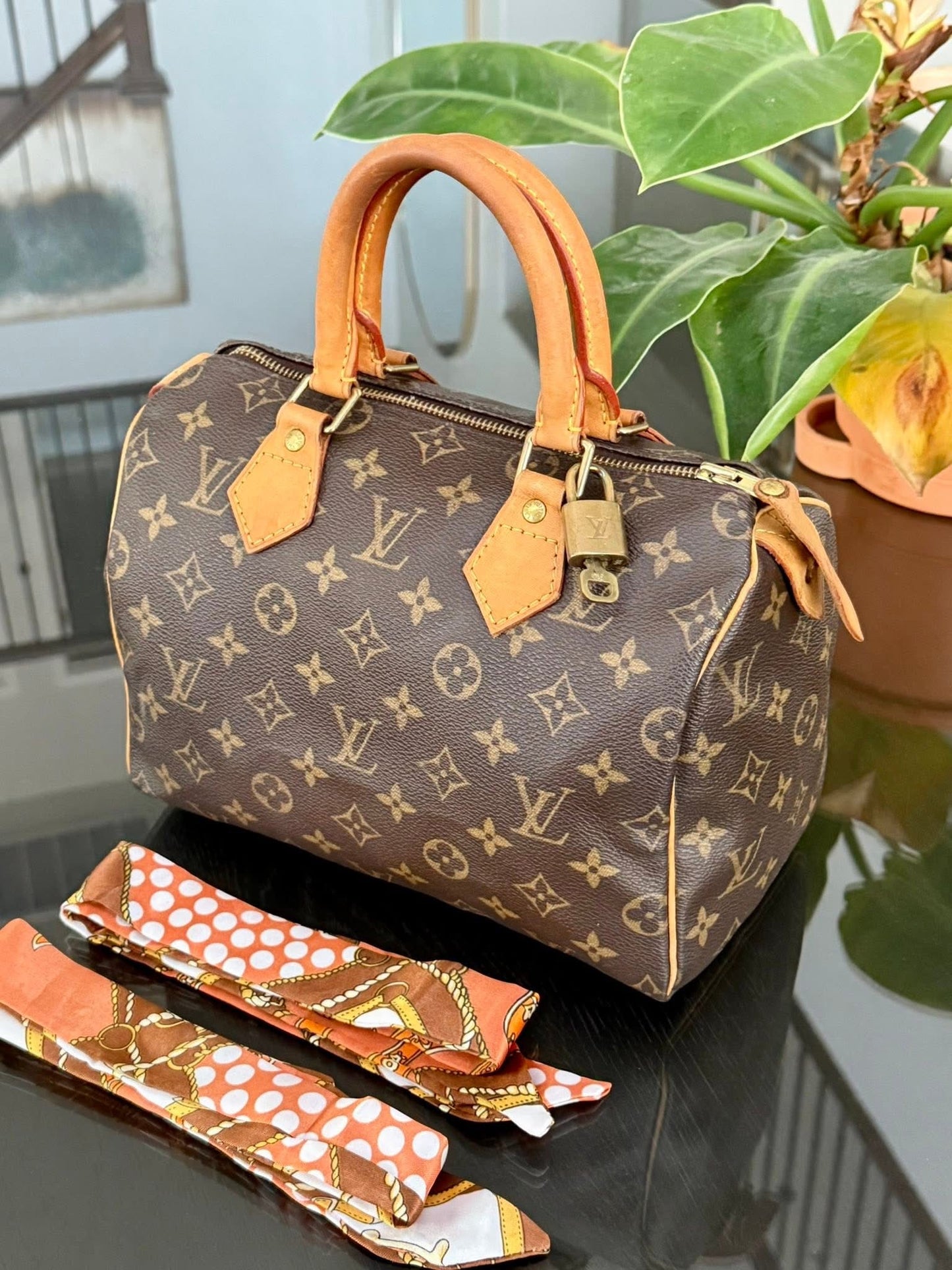 Speedy 25 in Monogram with Lock 🔐 and Key 🗓️ Year: 2005