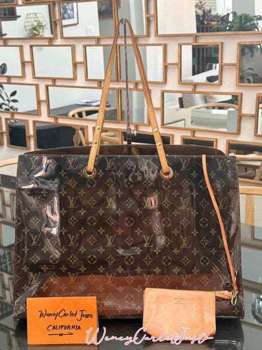 Clear Monogram Vinyl Cabas Cruise GM Tote with Pouch 📅 Year: 2000