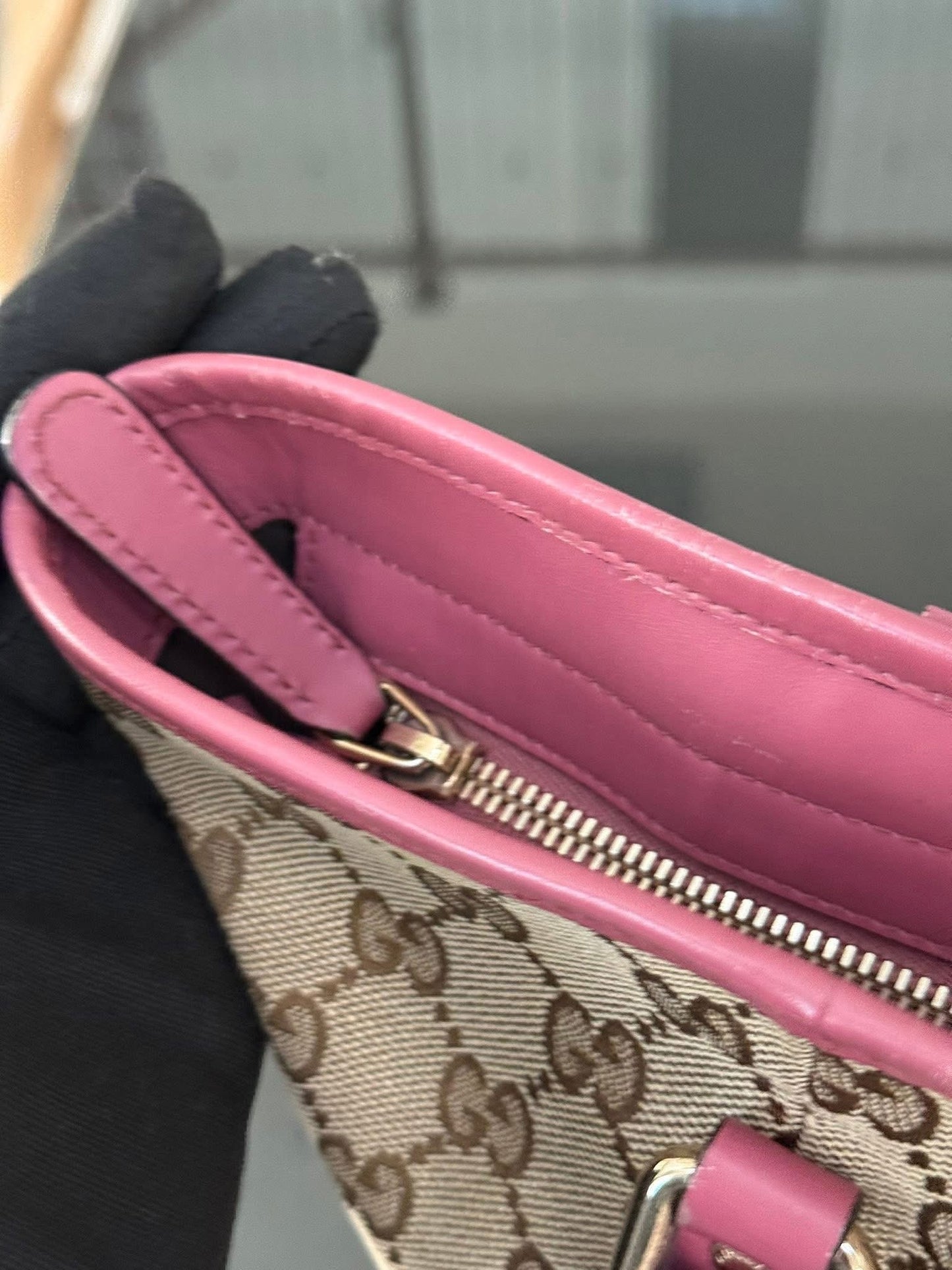 GG Pink Canvas Tote 2 Way Bag with Crossbody Strap 🗓️