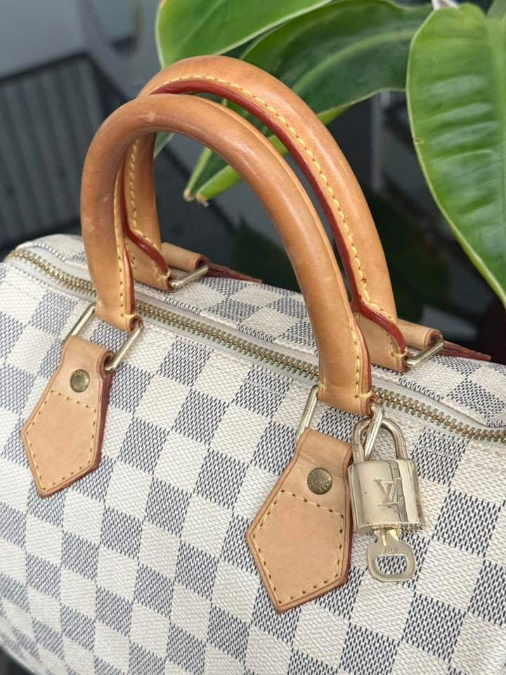 Speedy 25 in Damier Azur with lock 🔐 key and Dustbag -🗓️ Year 2007