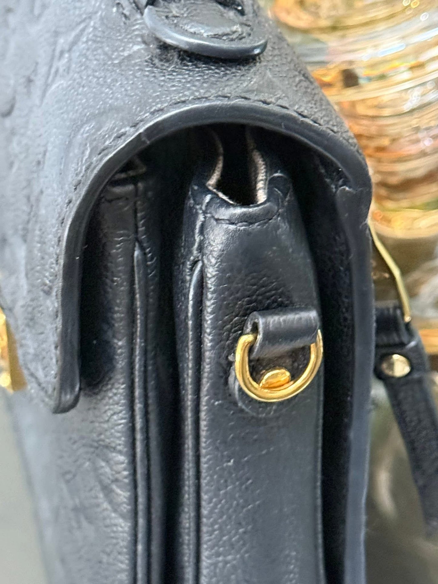 Pochette Metis Emptiente Noir with Box, Dustbag, Insert Organizer, Box and Paper bag -Microchip & Authenticed