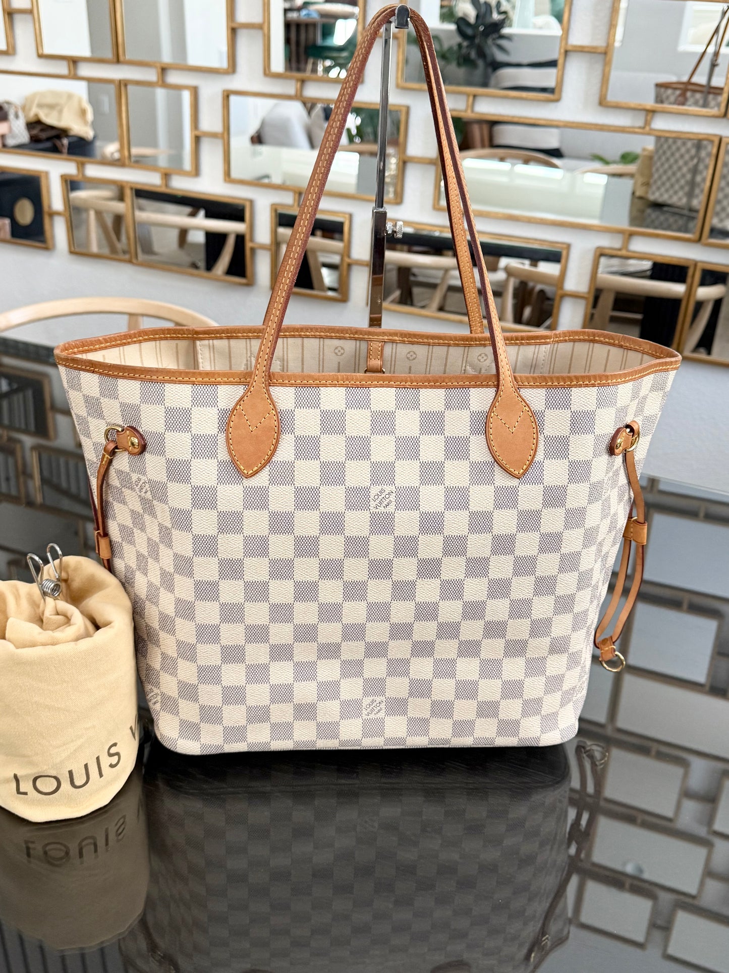 Neverfull MM Azur iwith Dustbag and Insert Organizer-🗓️ Year: 2011