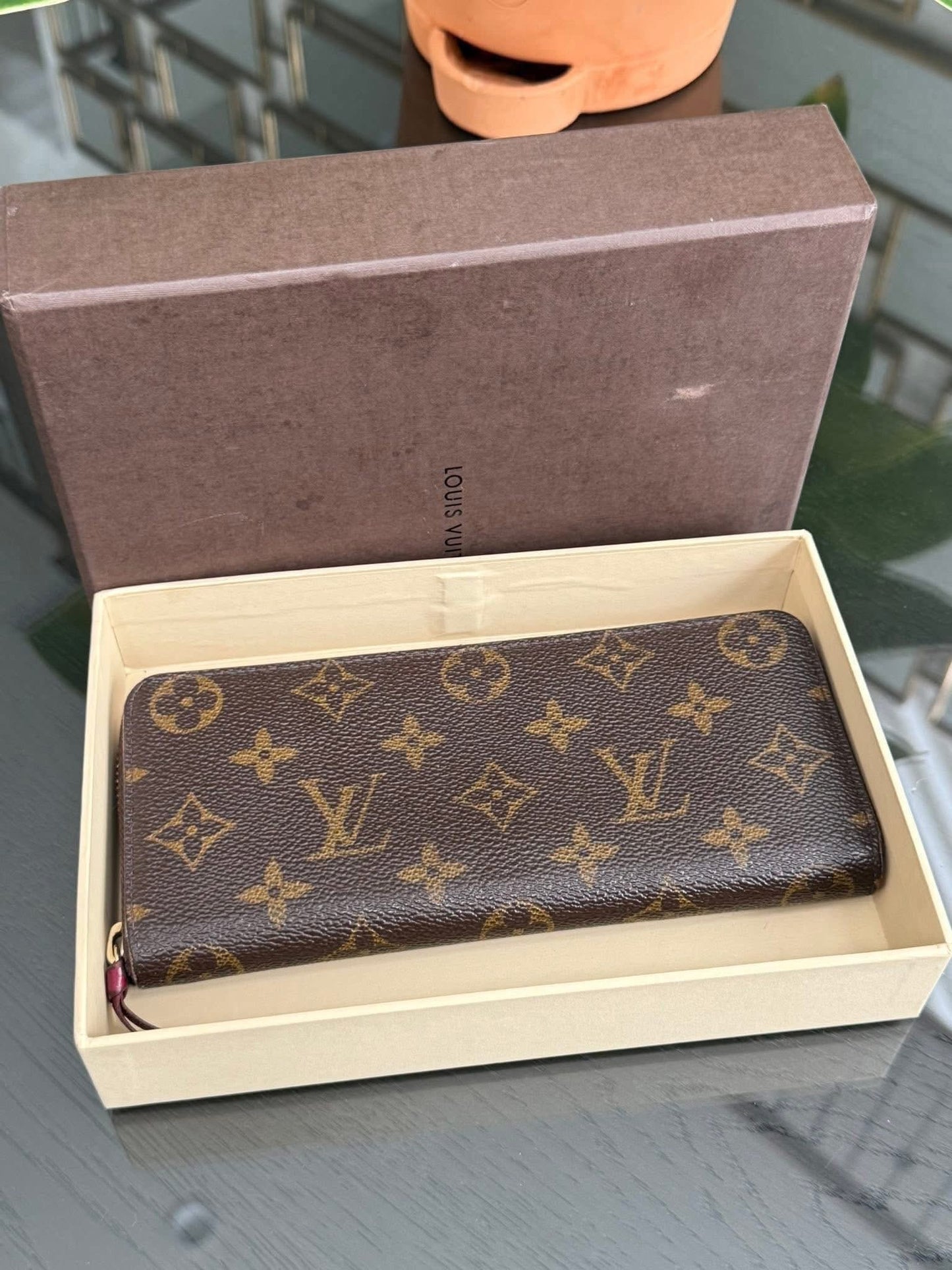 Monogram Clemence Wallet in Peony with box 🗓️ Year 2016