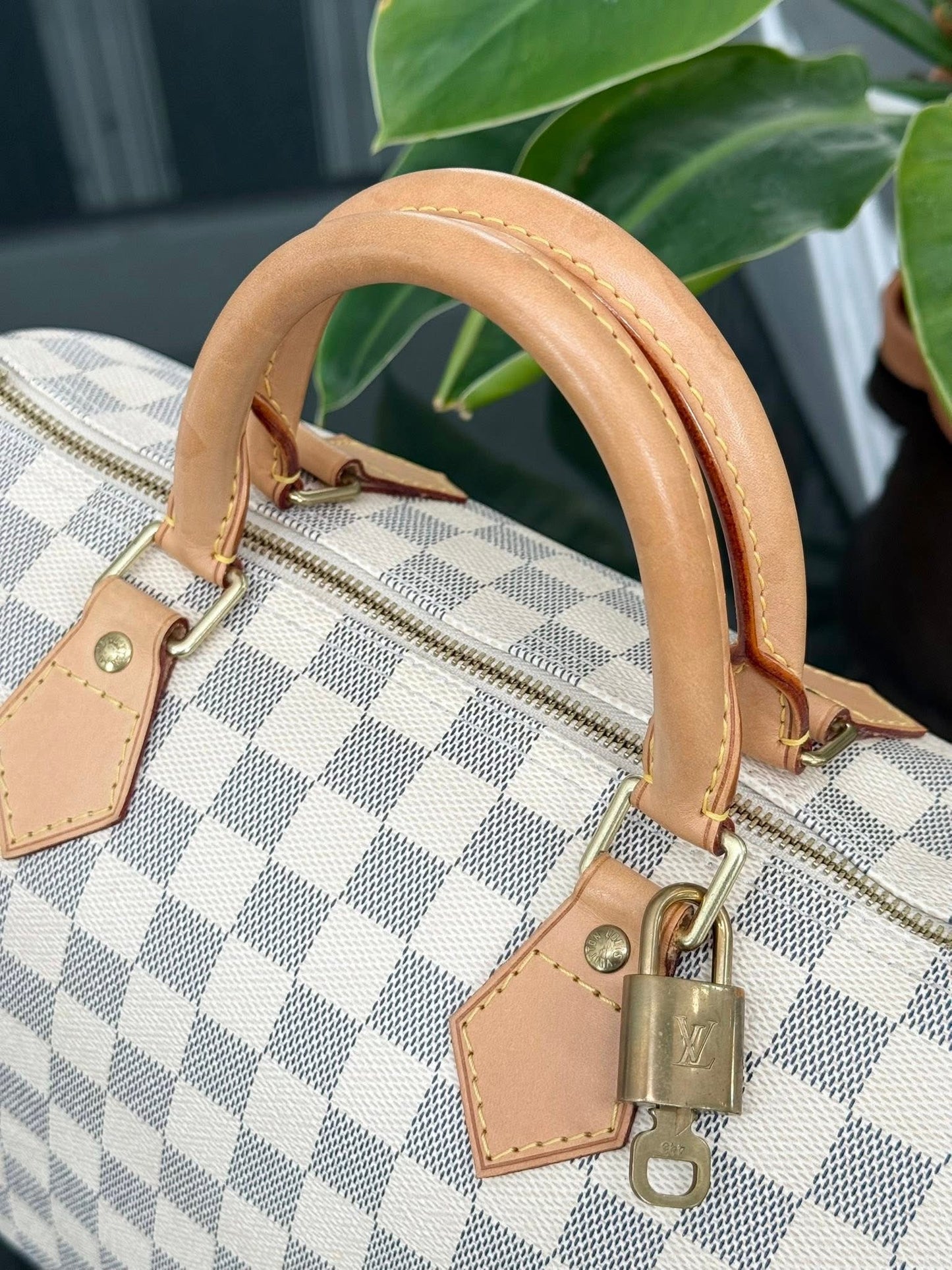 Speedy 30 in Damier Azur with lock 🔐 key, Dustbag and Insert Organizer -🗓️ Year 2012
