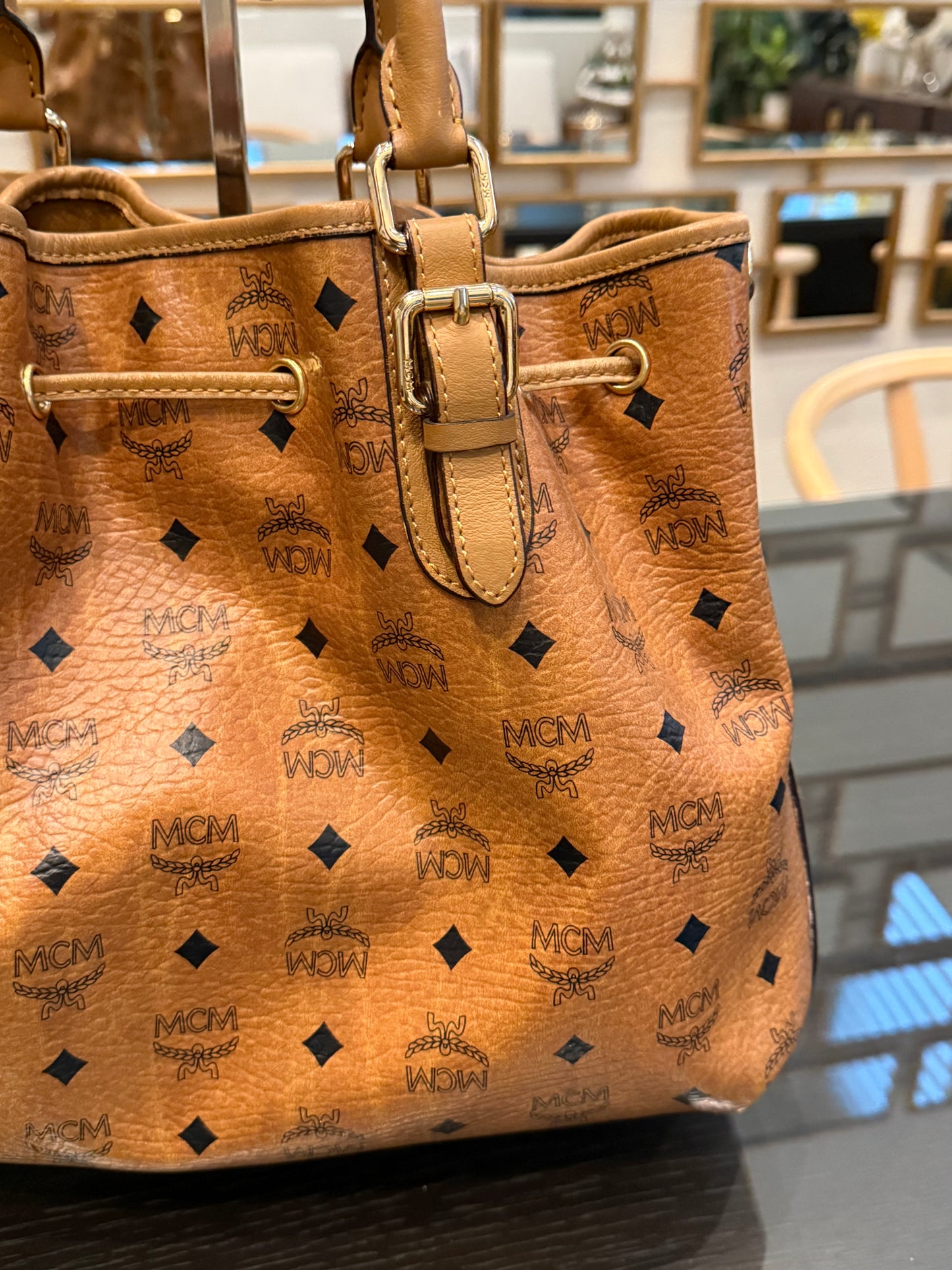 MCM Bucket Bag (No Strap)