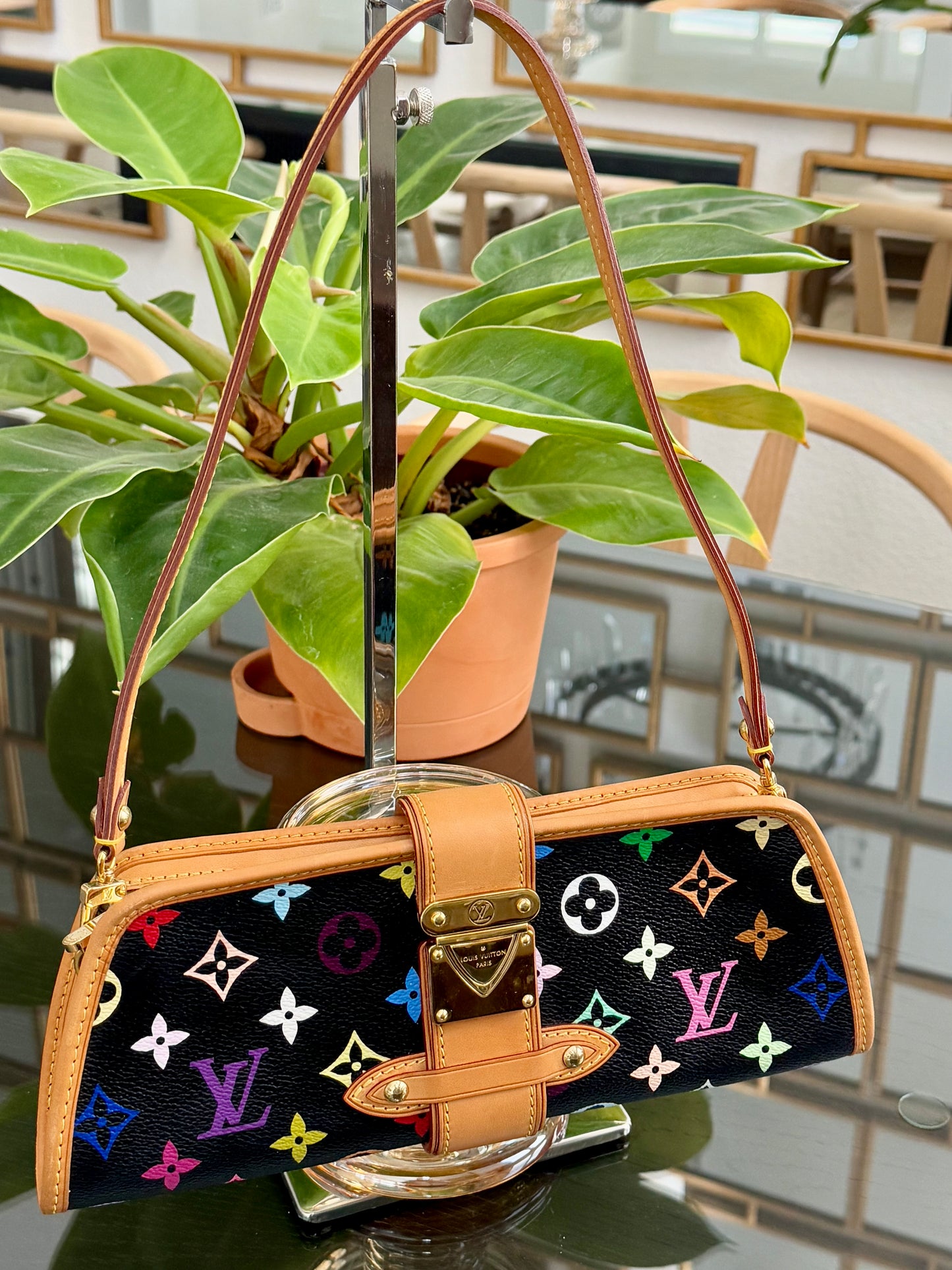 Multicolor Shirley Clutch/ Shoulder Bag with Box📅 Year: 2005