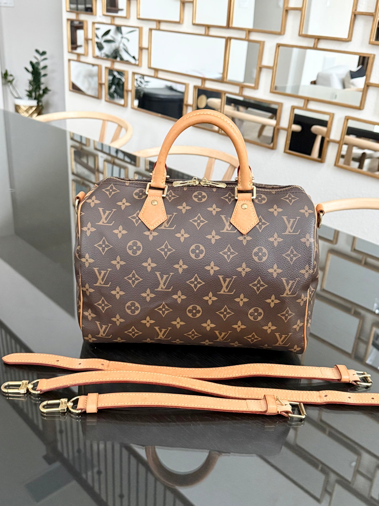 Speedy 30 Bandoulier in Monogram with 🔐 lock, Key and Dustbag -🗓️ Year: 2017