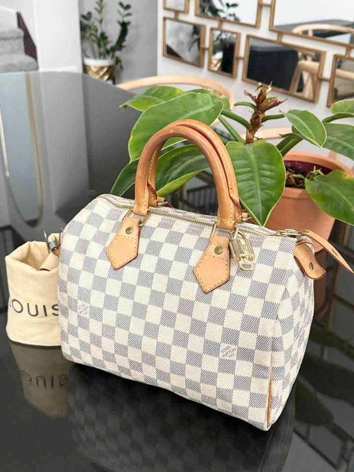 Speedy 25 in Damier Azur with lock 🔐 key and Dustbag -🗓️ Year 2007