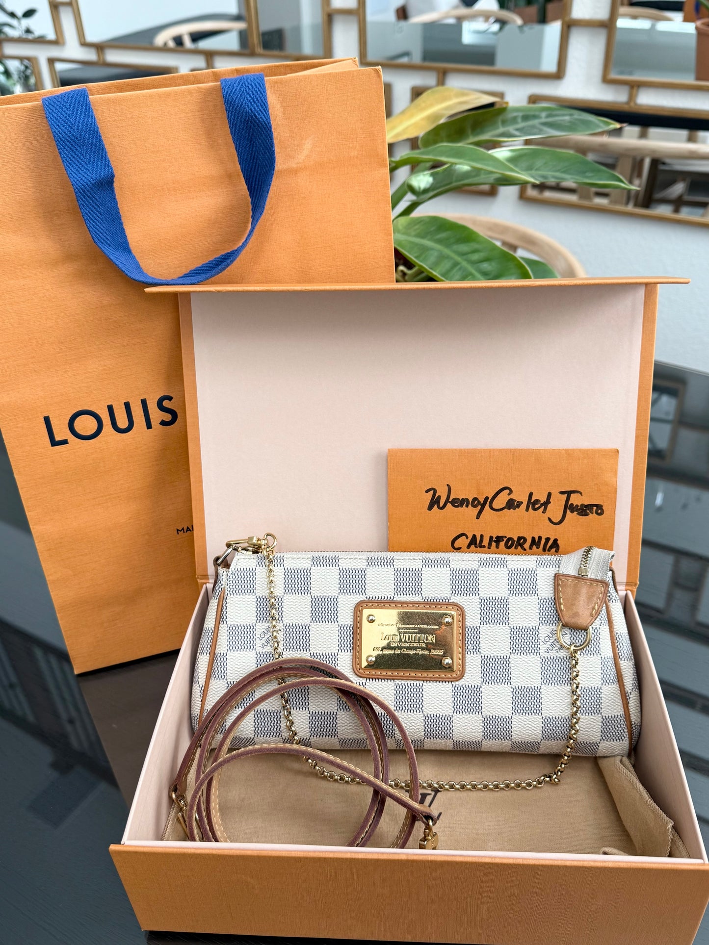 Eva Clutch in Azur with Original Strap,Box Dustbag and Insert Organizer 🗓️ Year: 2011