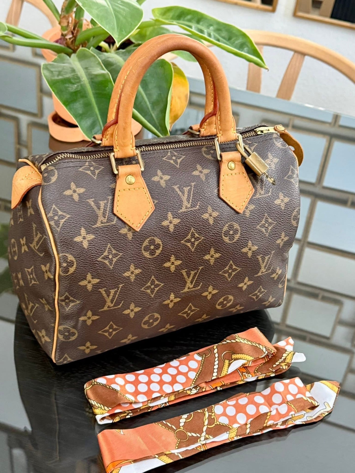 Speedy 25 in Monogram with Lock 🔐 and Key 🗓️ Year: 2005