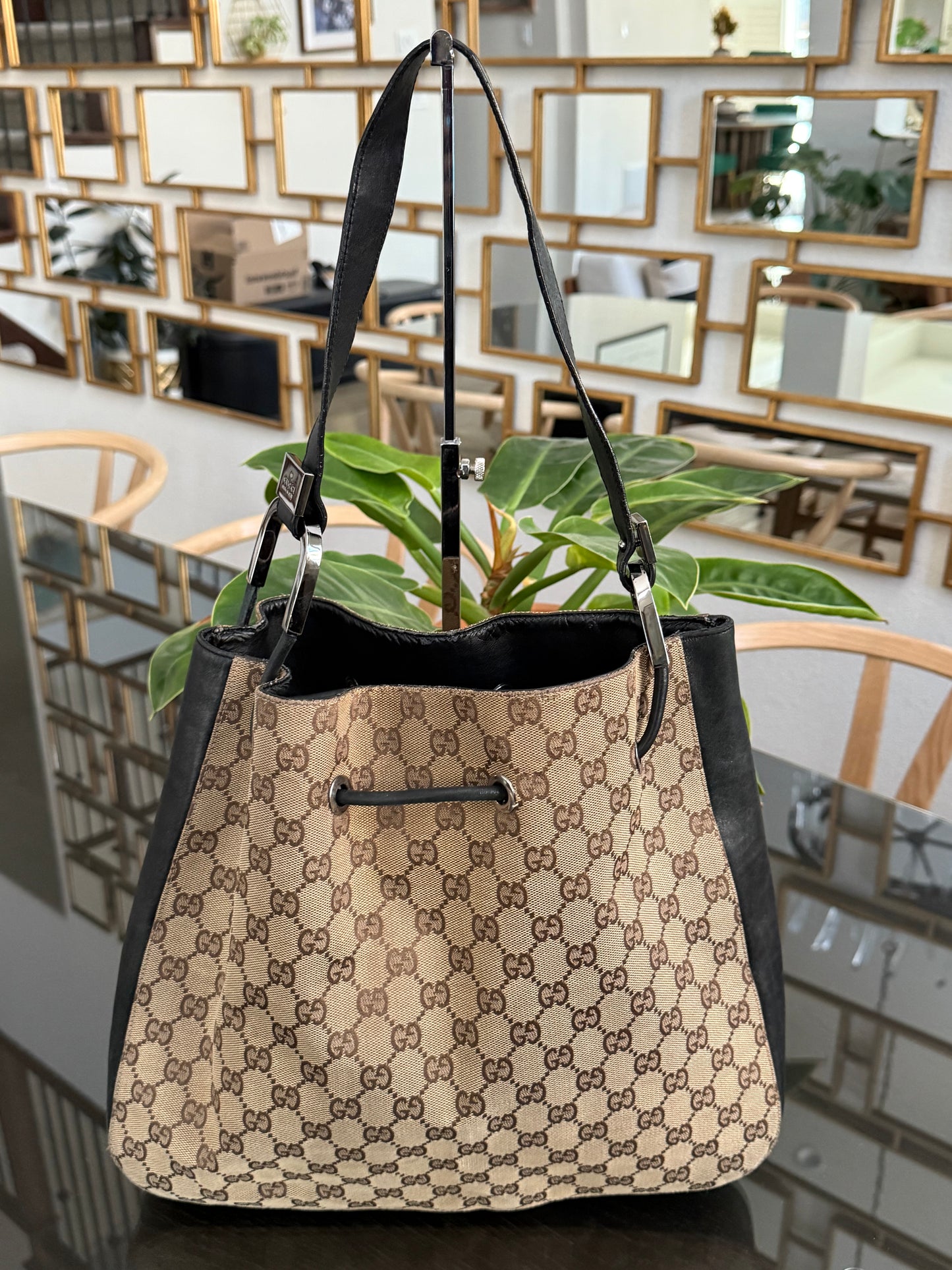 Gucci GG Canvas Drawstring Bag
