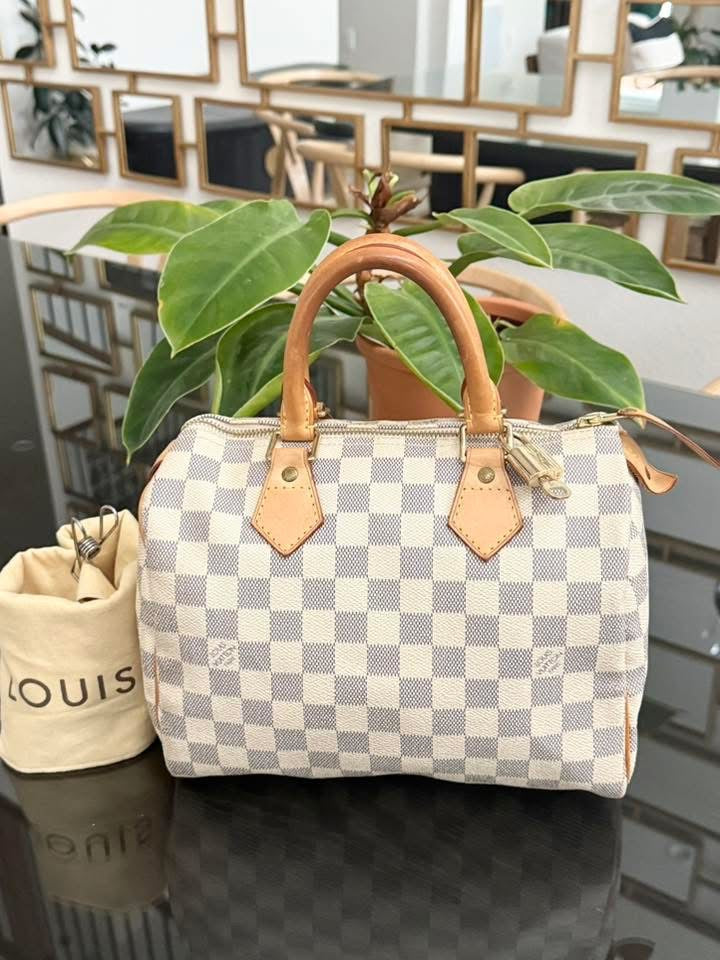 Speedy 25 in Damier Azur with lock 🔐 key and Dustbag -🗓️ Year 2007