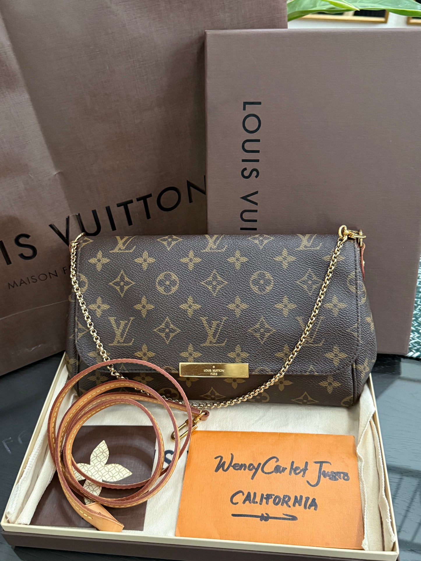 Favorite MM in Monogram with Original Strap, Dustbag, Box and Paper bag 🗓️ Year: 2017