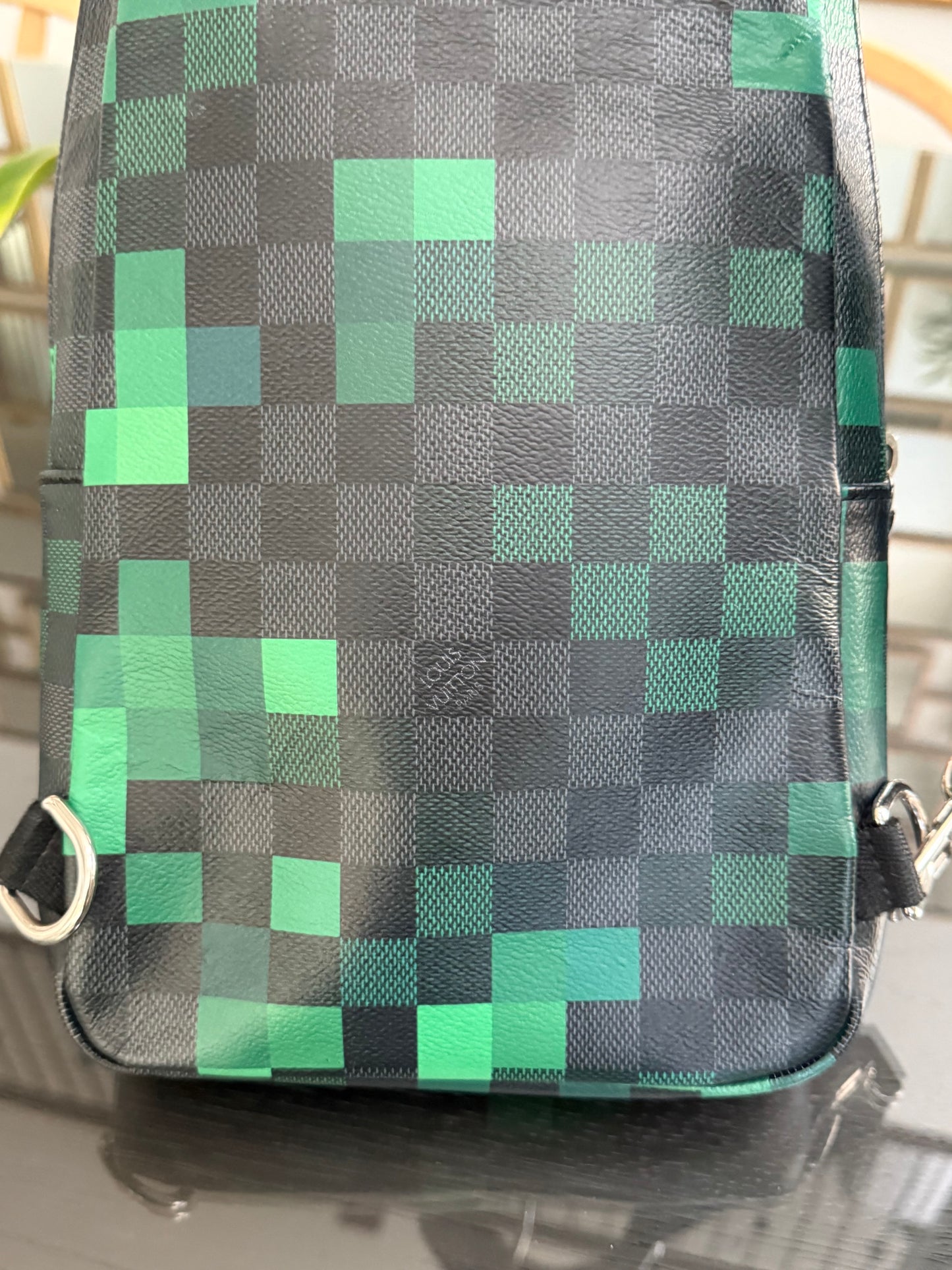 Avenue Sling Damier Graphite Green Pixel with Dustbag -Year 2018