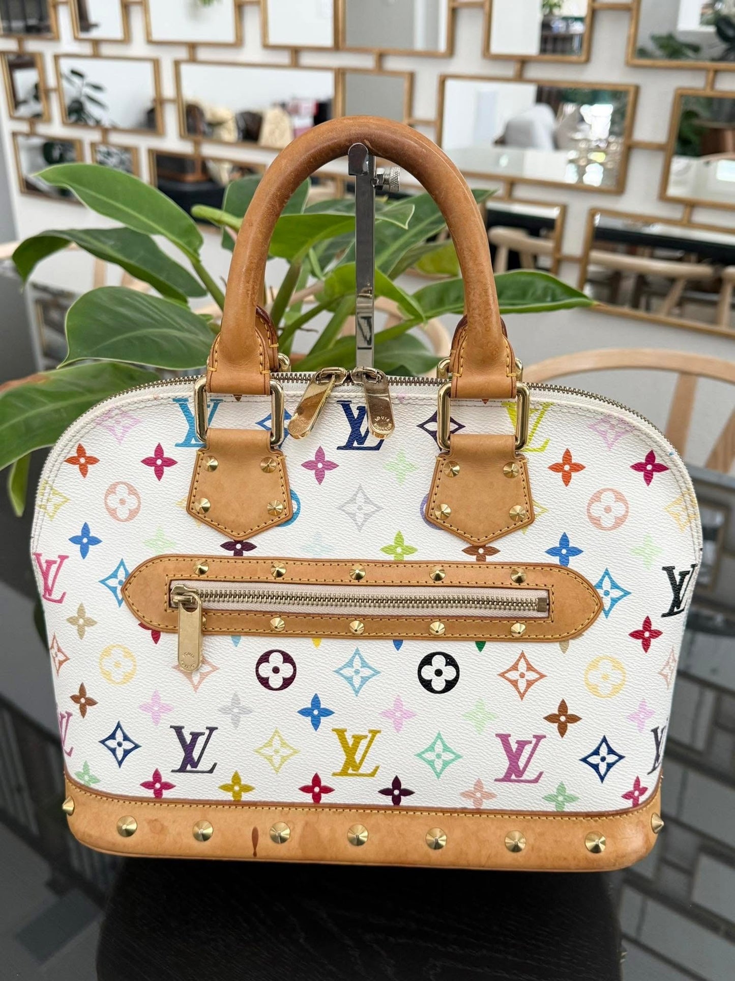 Murakami / Multicolor Alma PM with Dustbag , Insert organizer and Twilly🌺📅 Year: 2004