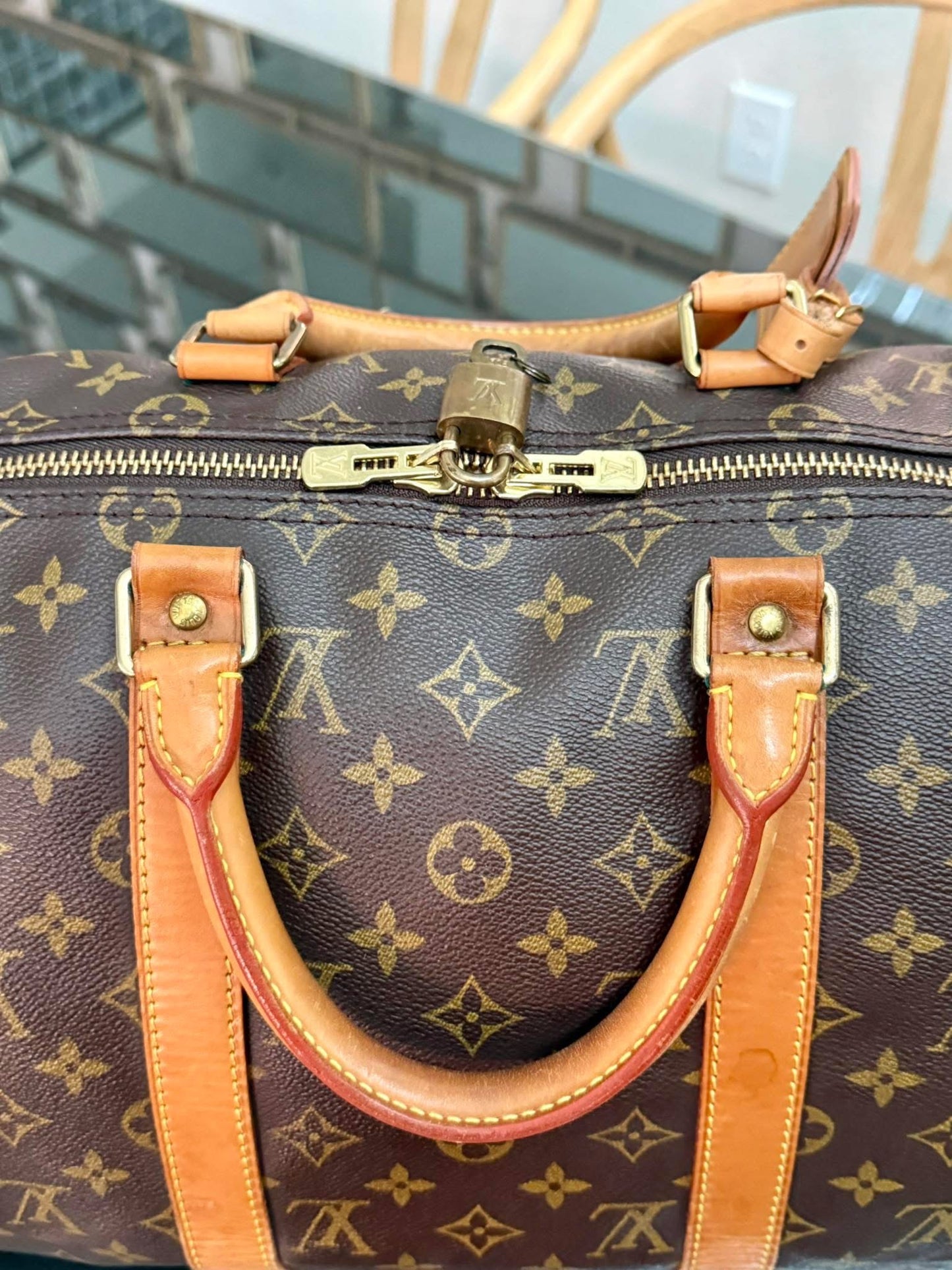Keepall 50 Bandoulier with Original Strap, 🔐 Lock, Key , Poignet and Luggage Tag 📅 Year: 1993