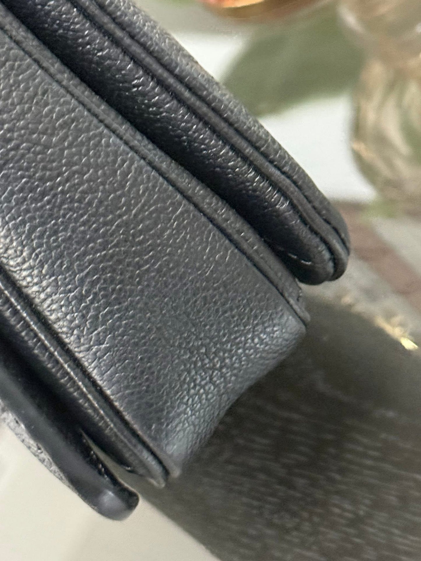 Pochette Metis Emptiente Noir with Box, Dustbag, Insert Organizer, Box and Paper bag -Microchip & Authenticed