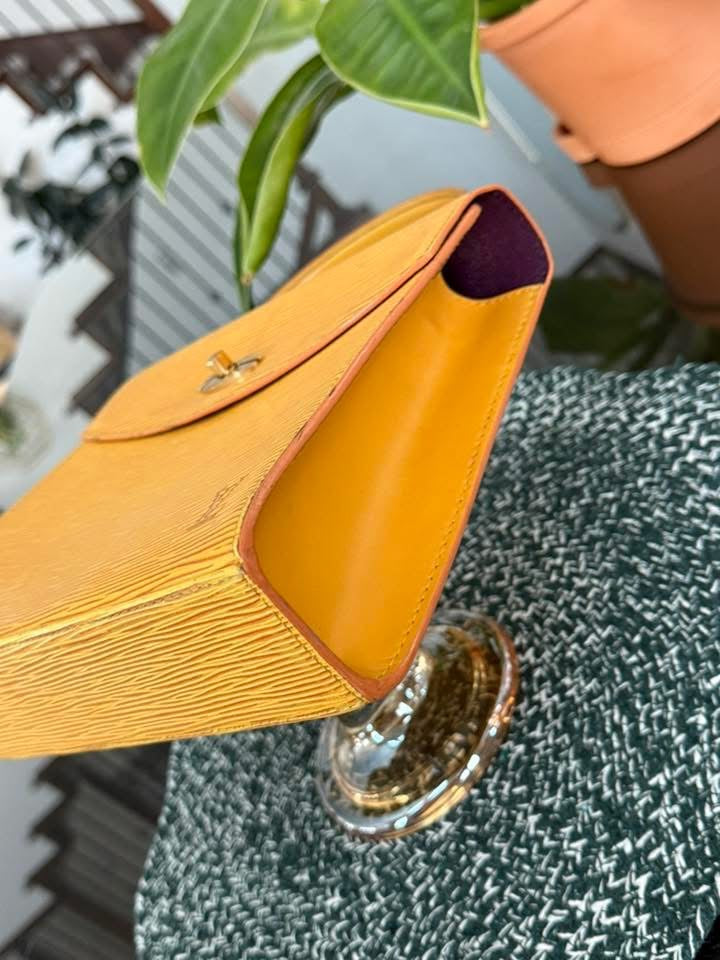 Epi Malesherbes Handbag in Tassil Yellow 🗓️ Year: 1995