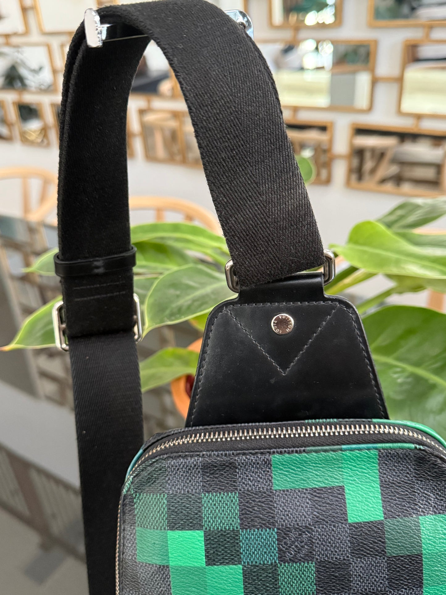 Avenue Sling Damier Graphite Green Pixel with Dustbag -Year 2018