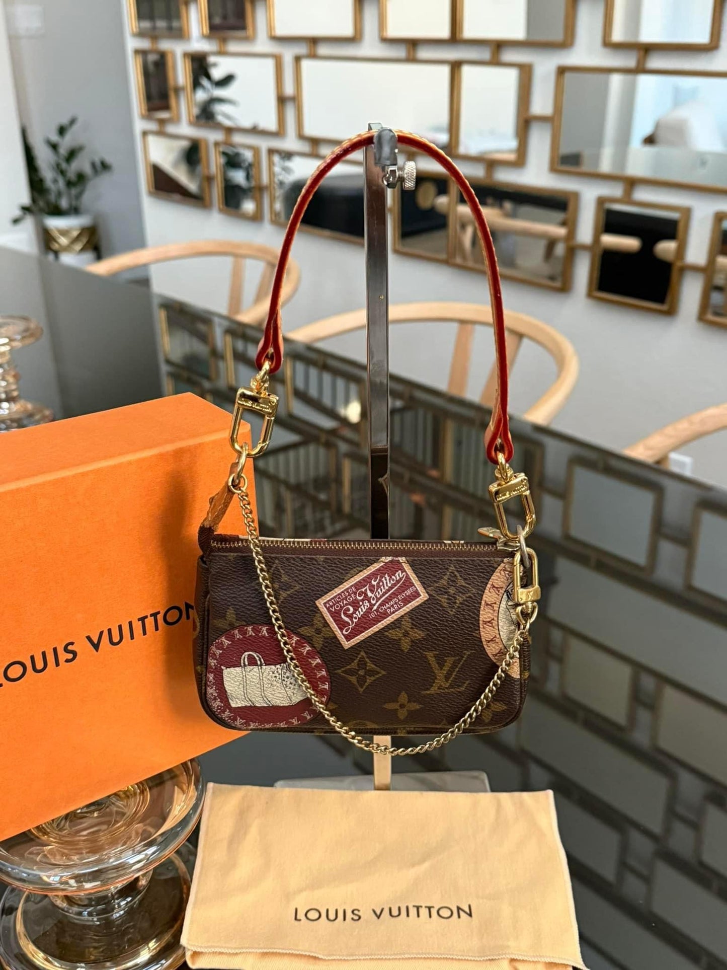 Monogram Patch Mini Pochette Accessories with Vanchetta Handle, Dustbag & Box - 📅 Year: 2009
