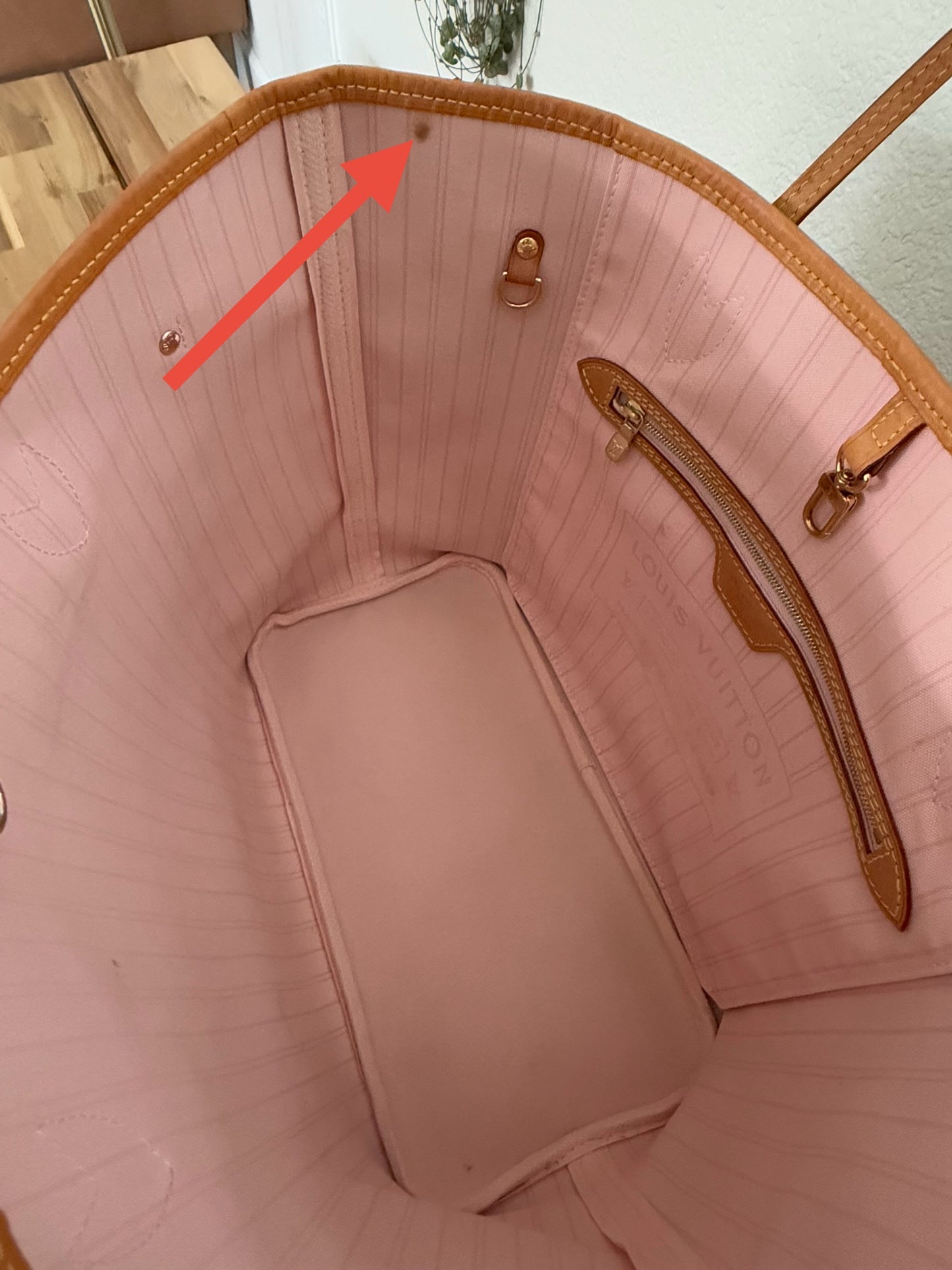 Neverfull MM Azur in Rose Ballerine with Dustbag -Year: 2018