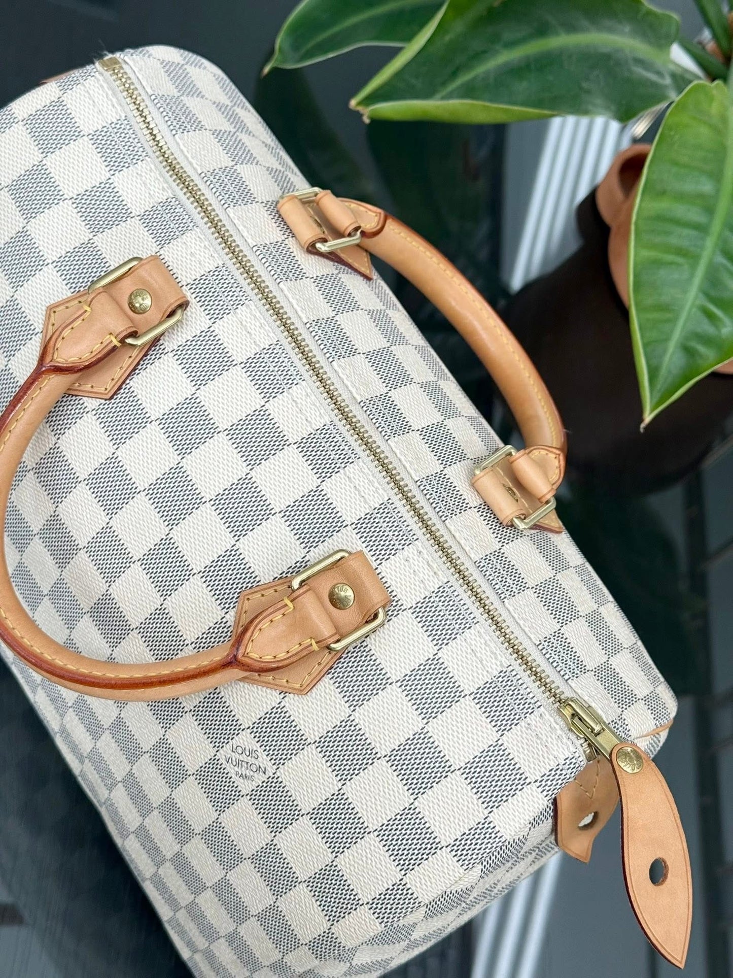 Speedy 30 in Damier Azur with lock 🔐 key, Dustbag and Insert Organizer -🗓️ Year 2012