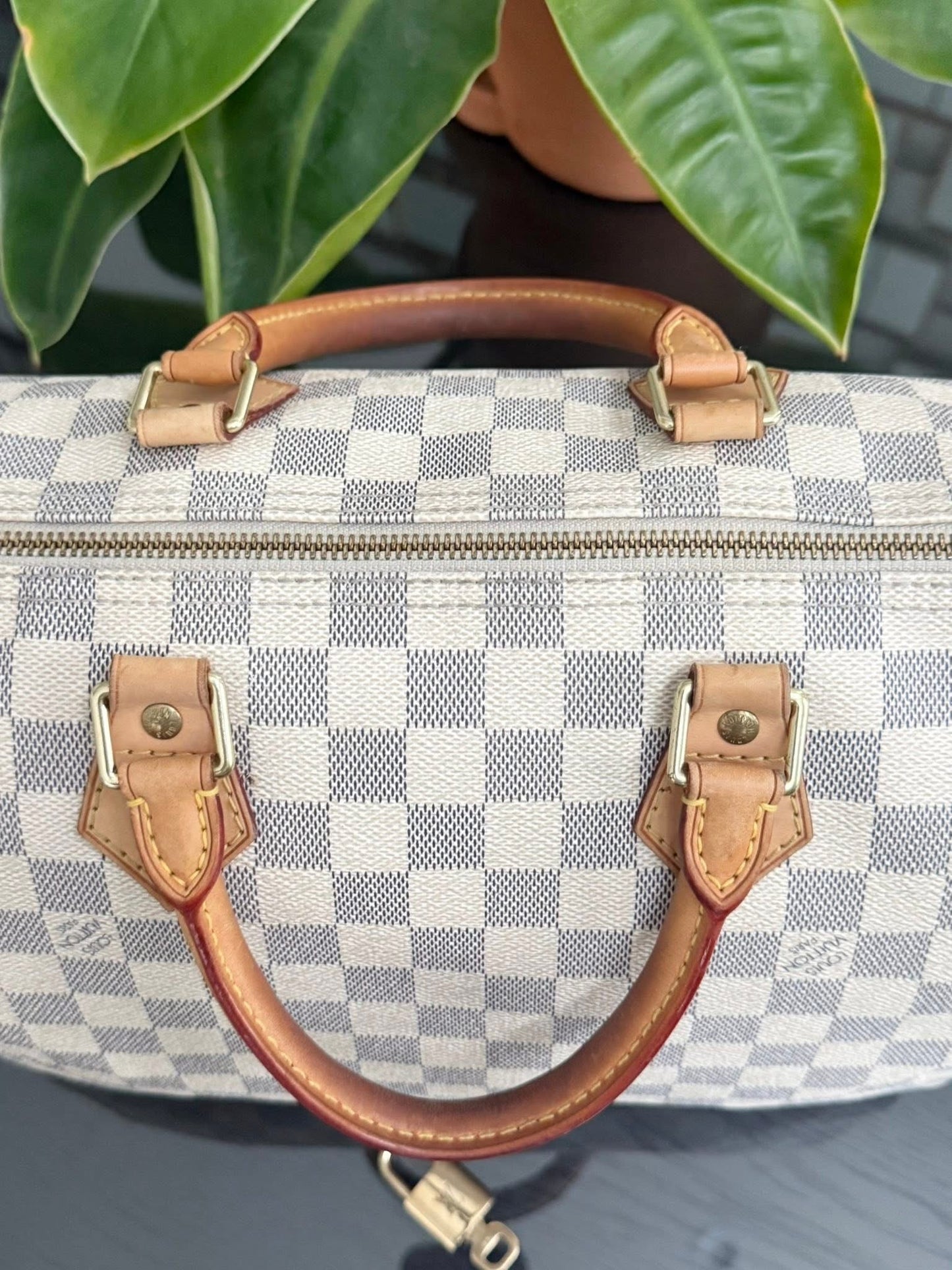 Speedy 30 in Damier Azur with lock 🔐 key, Insert Organizer and Non branded twilly -🗓️ Year 2010