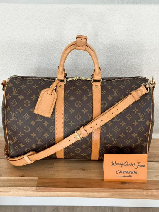 Keepall 45 Bandoulier with Original Strap, Luggage tag and Poignet 📅 Year: 1998