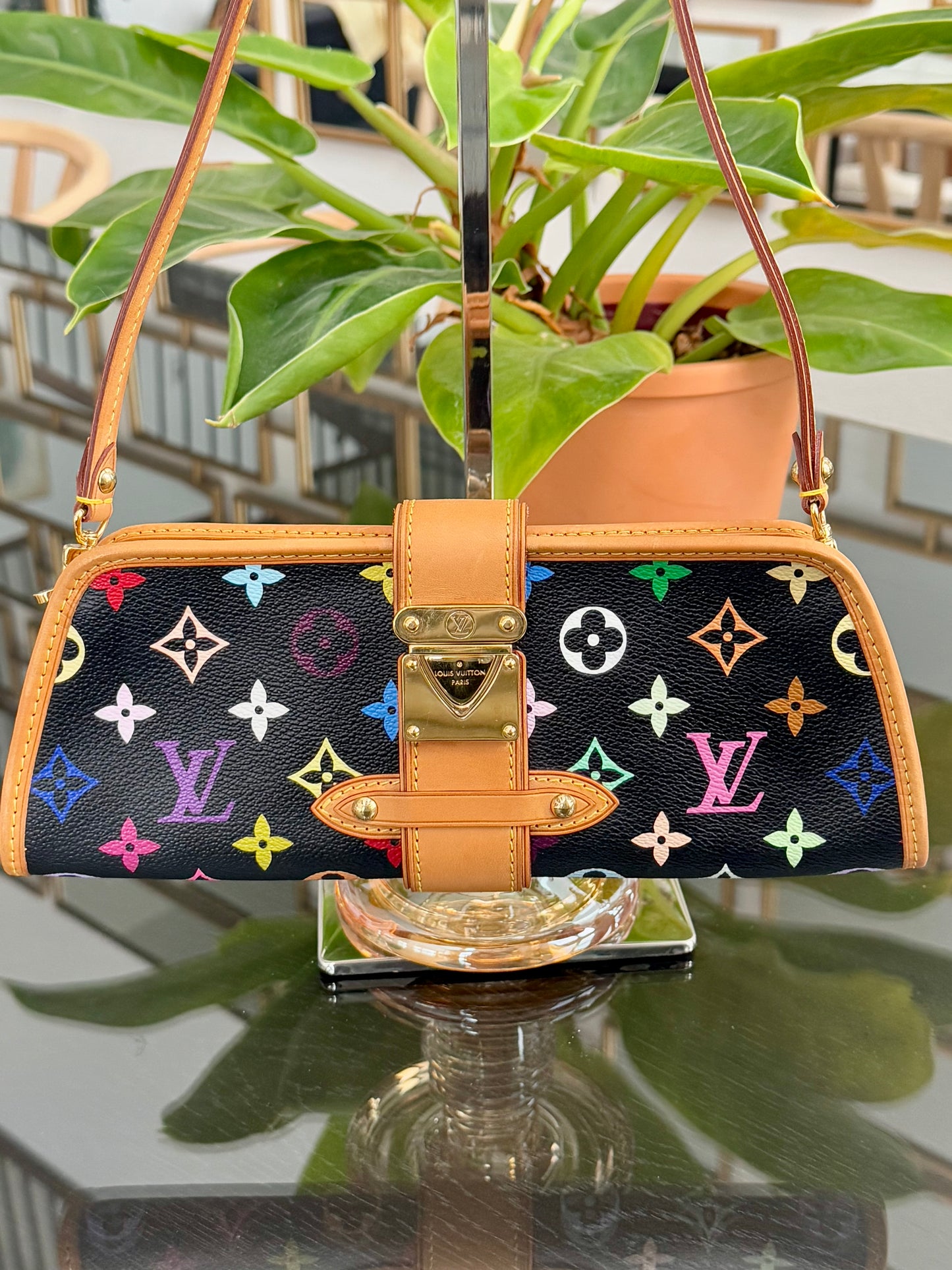 Multicolor Shirley Clutch/ Shoulder Bag with Box📅 Year: 2005