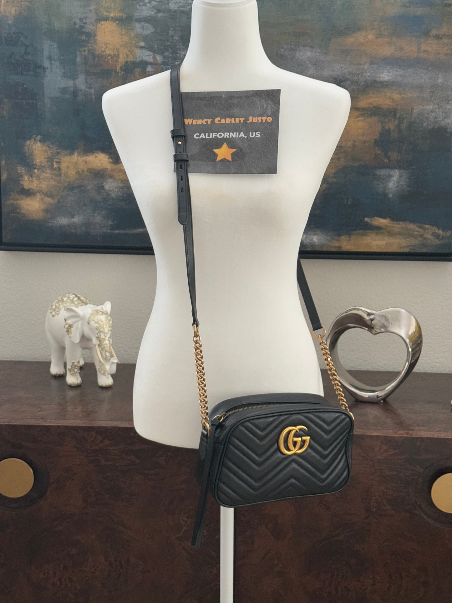 GUCCI Marmont Chain Small Shoulder/ Crossbody Bag