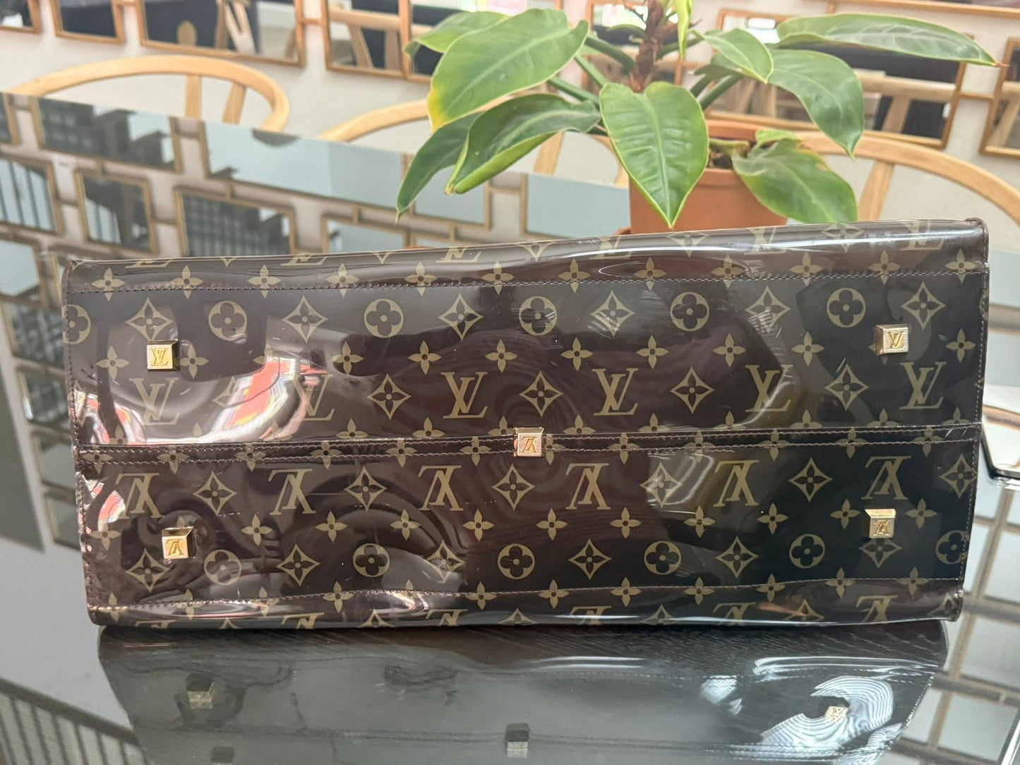 Clear Monogram Vinyl Cabas Cruise GM Tote with Pouch 📅 Year: 2000