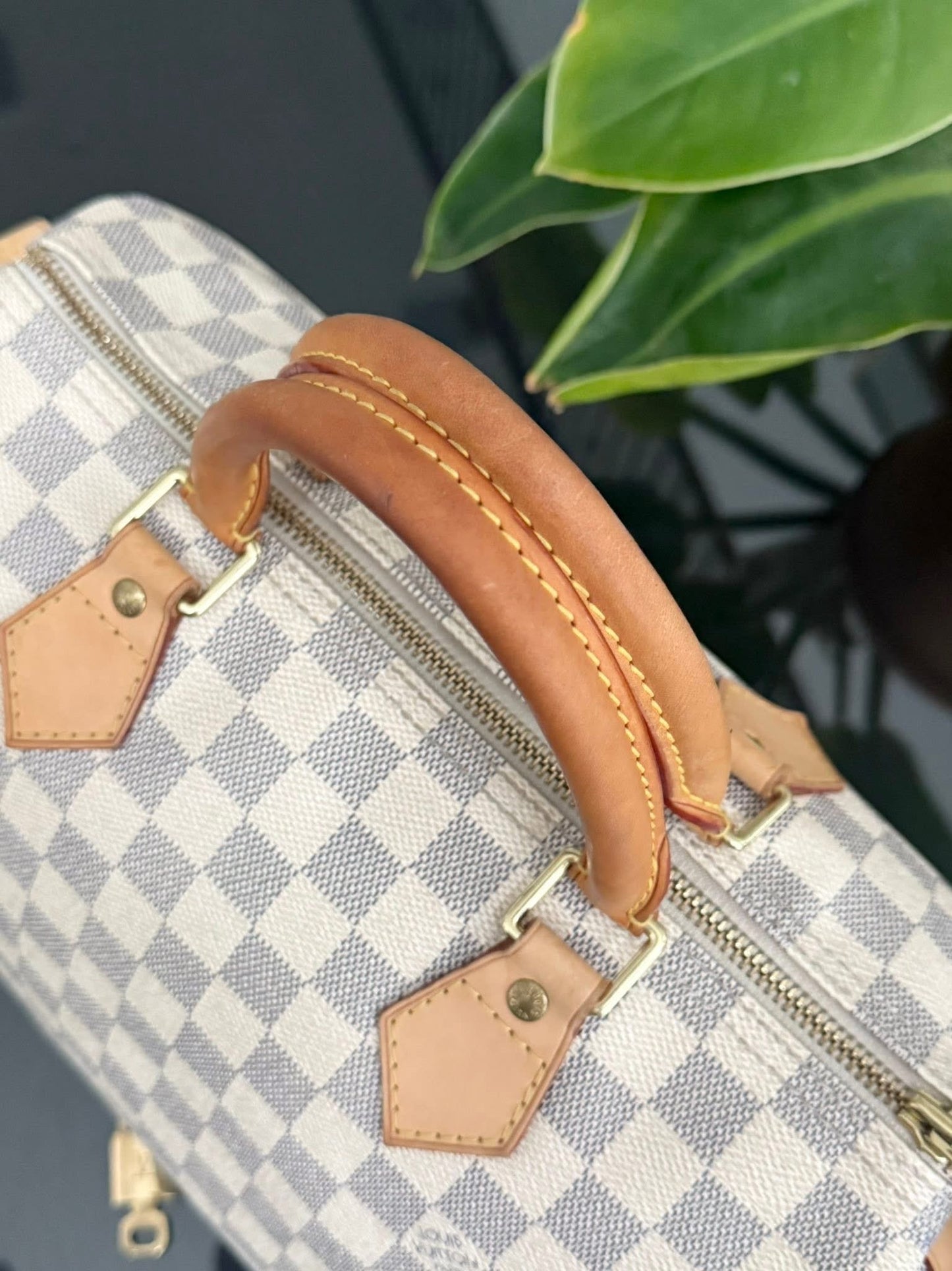 Speedy 30 in Damier Azur with lock 🔐 key, Insert Organizer and Non branded twilly -🗓️ Year 2010