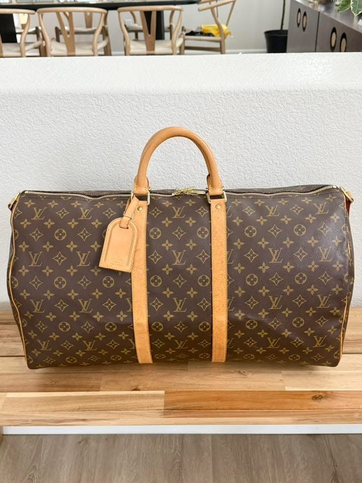 Keepall 55 Bandoulier with Original Strap, Luggage tag and Poignet 📅 Year: 2002