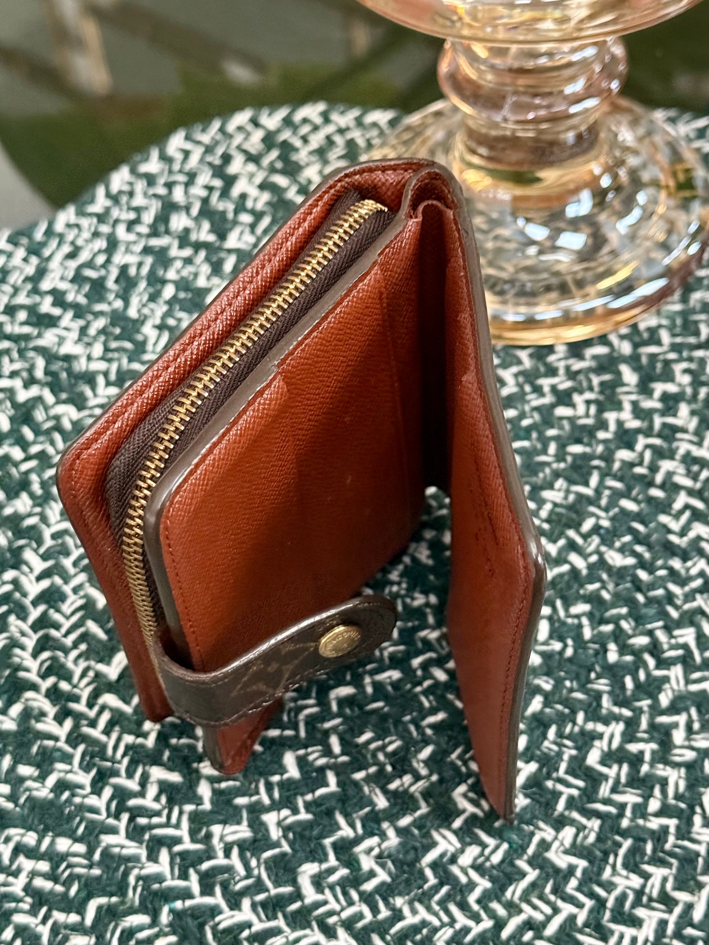 Monogram Zip Around Compact Wallet 🗓️ Year: 2000
