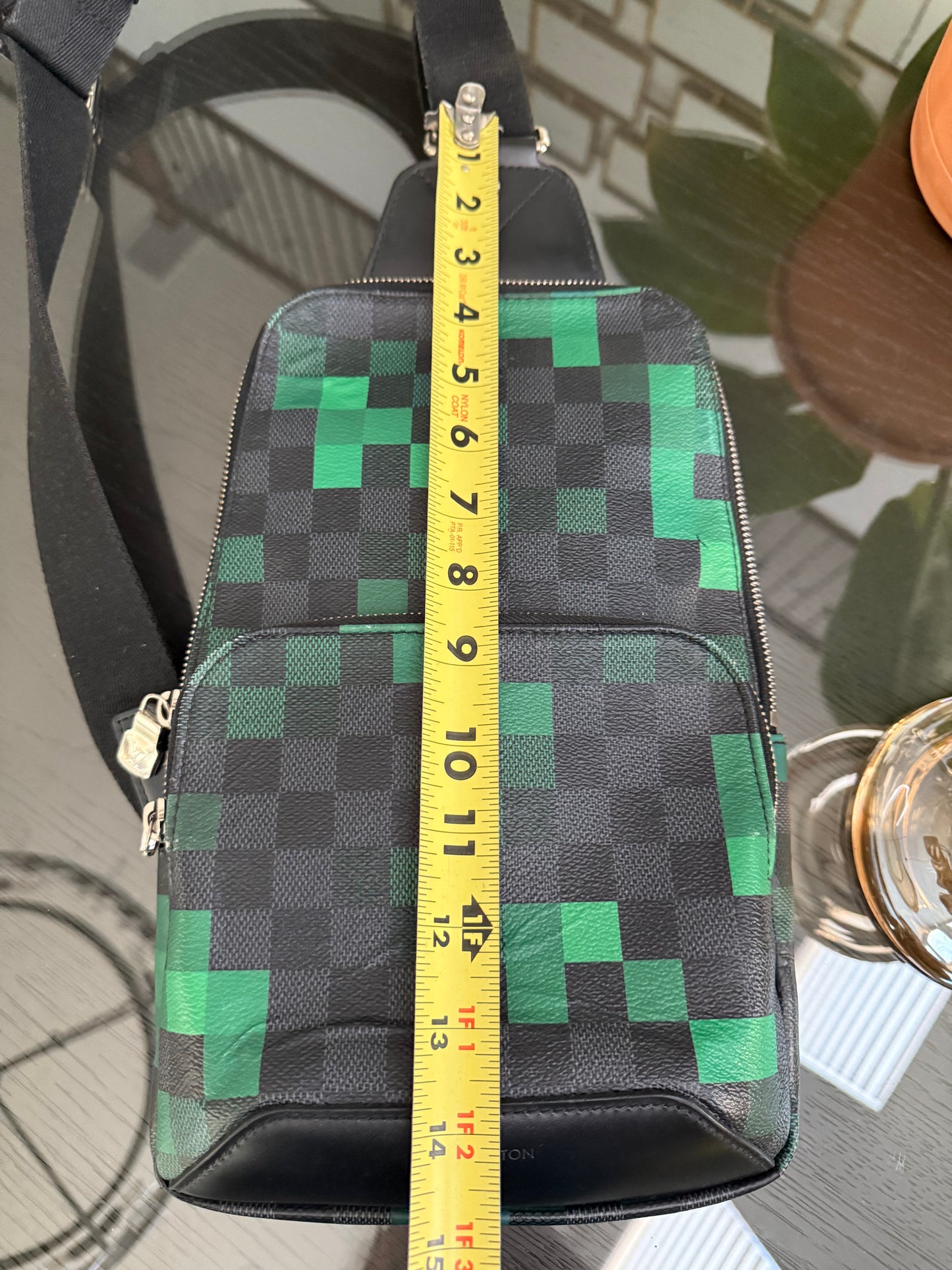 Avenue Sling Damier Graphite Green Pixel with Dustbag -Year 2018