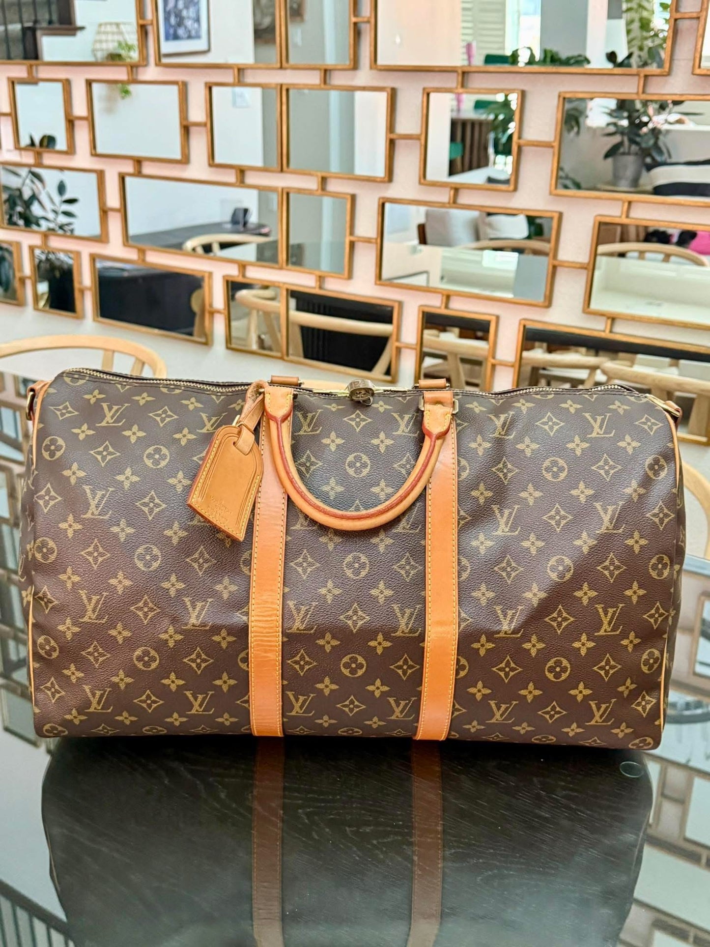 Keepall 50 Bandoulier with Original Strap, 🔐 Lock, Key , Poignet and Luggage Tag 📅 Year: 1993