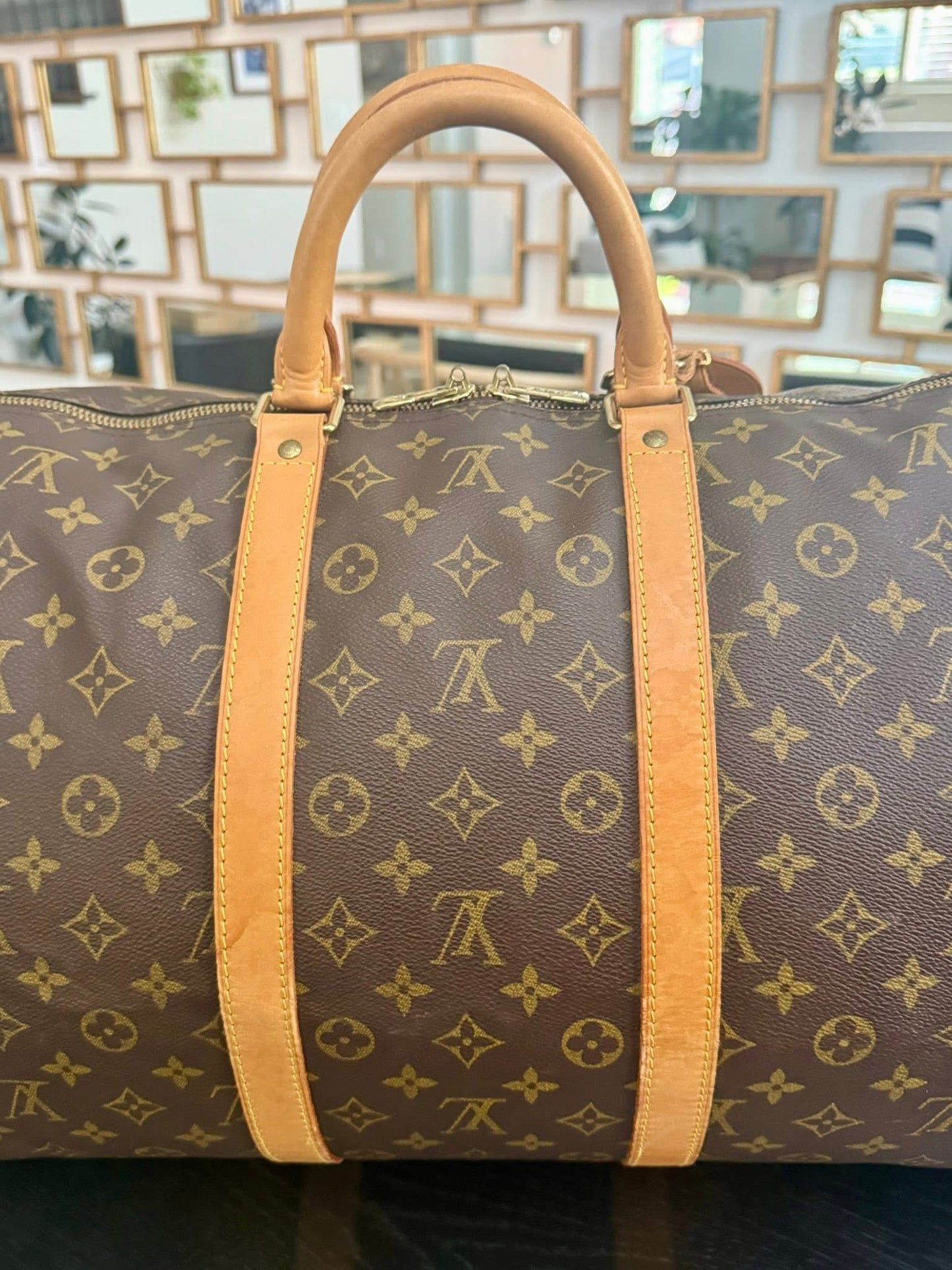 Keepall 55 Bandoulier with Original Strap, Luggage tag and Poignet 🗓️ Year: 1996