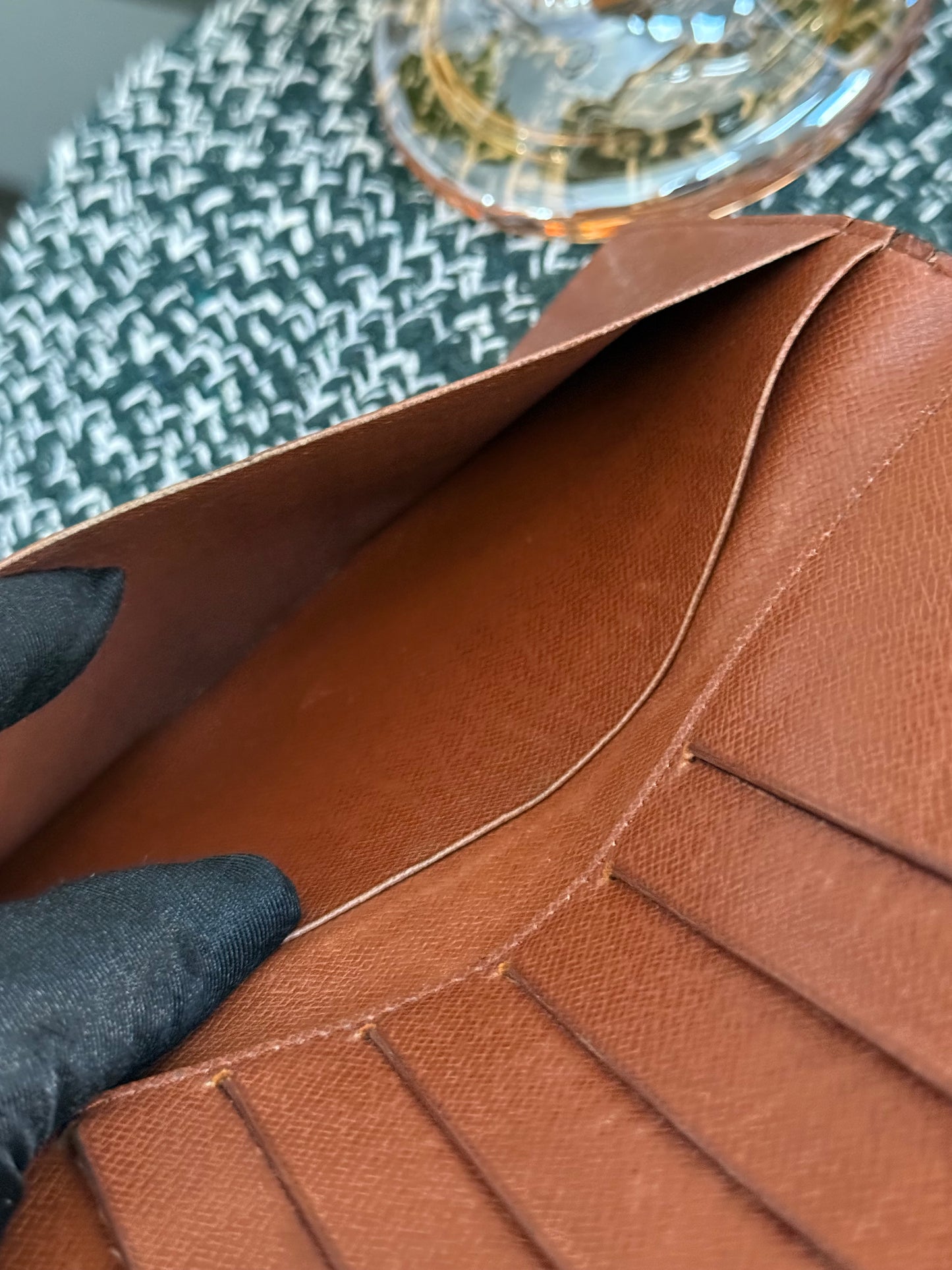 Monogram Checkbook Wallet with 6 Cardholders 🗓️ Year: 1990