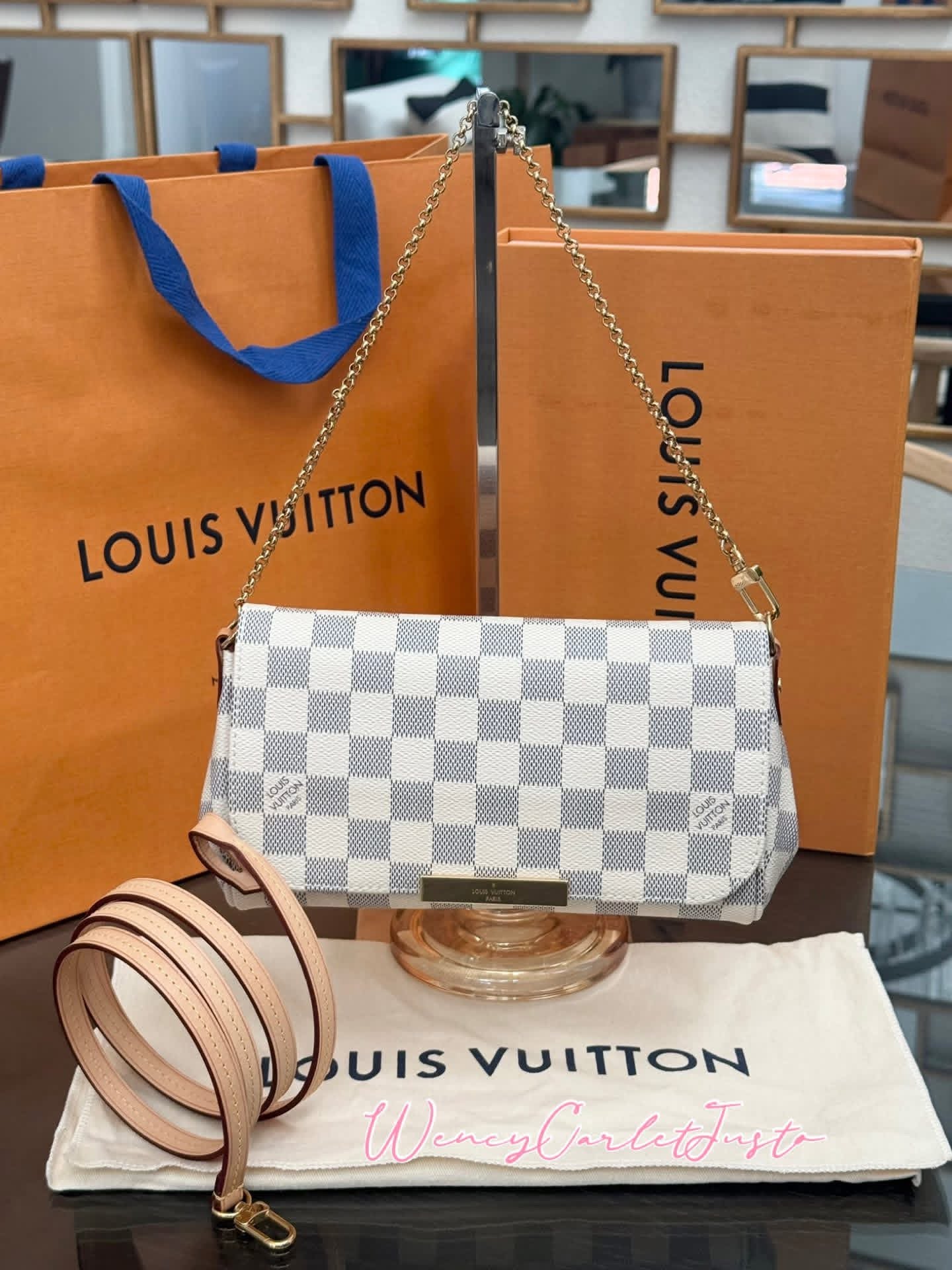 Favorite PM in Azur with Original Strap, Dustbag, Box and Paper bag 🗓️ Year: 2018