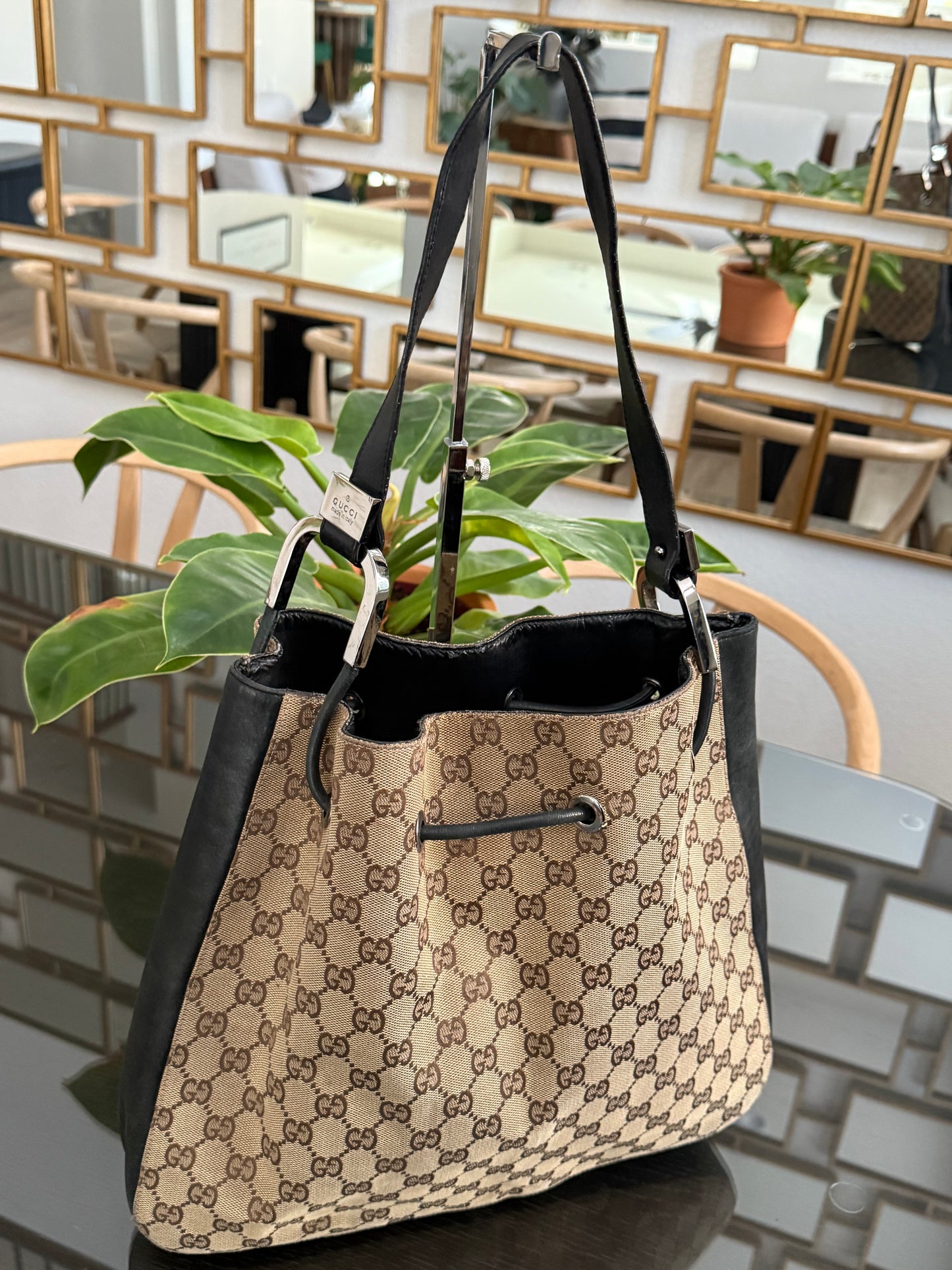 Gucci GG Canvas Drawstring Bag