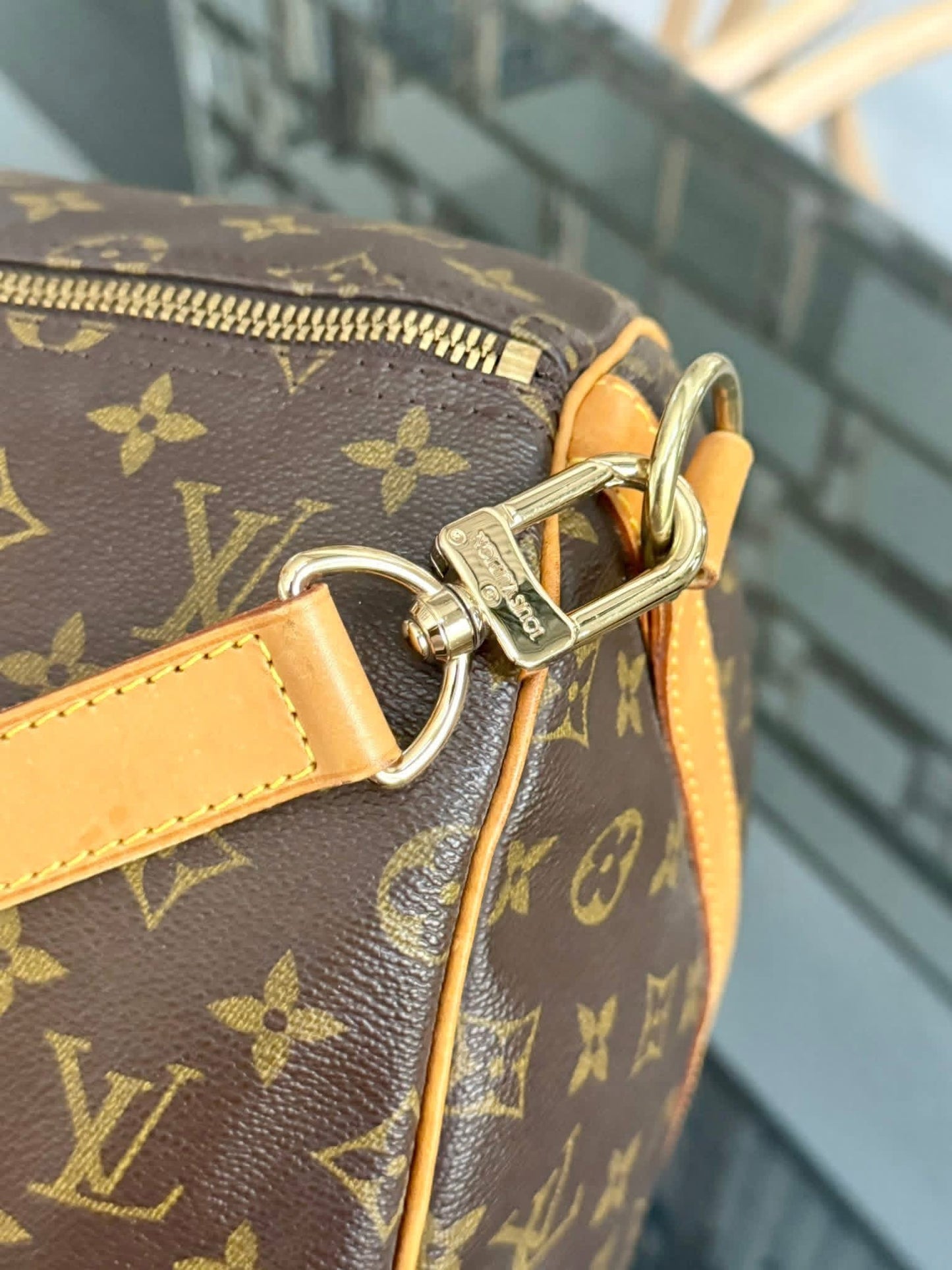 Keepall 55 Bandoulier with Original Strap, Luggage tag and Poignet 🗓️ Year: 1996
