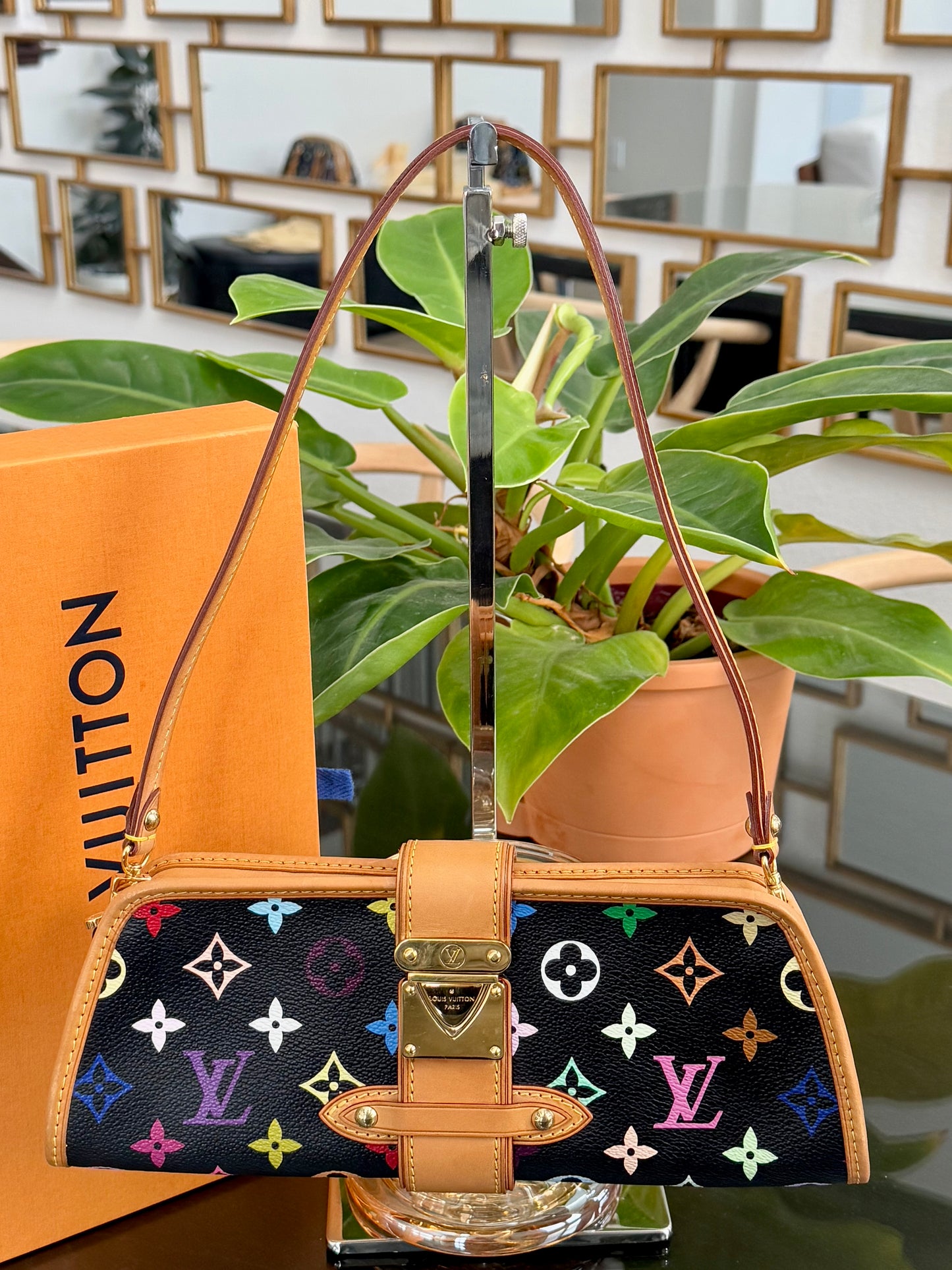 Multicolor Shirley Clutch/ Shoulder Bag with Box📅 Year: 2005