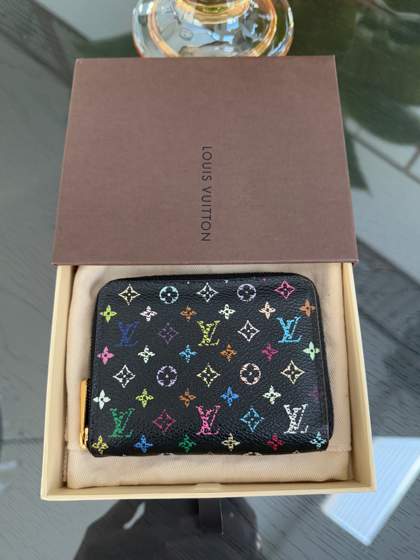 Multicolor Zippy Compact Wallet with Box and Dustbag -Year: 2010