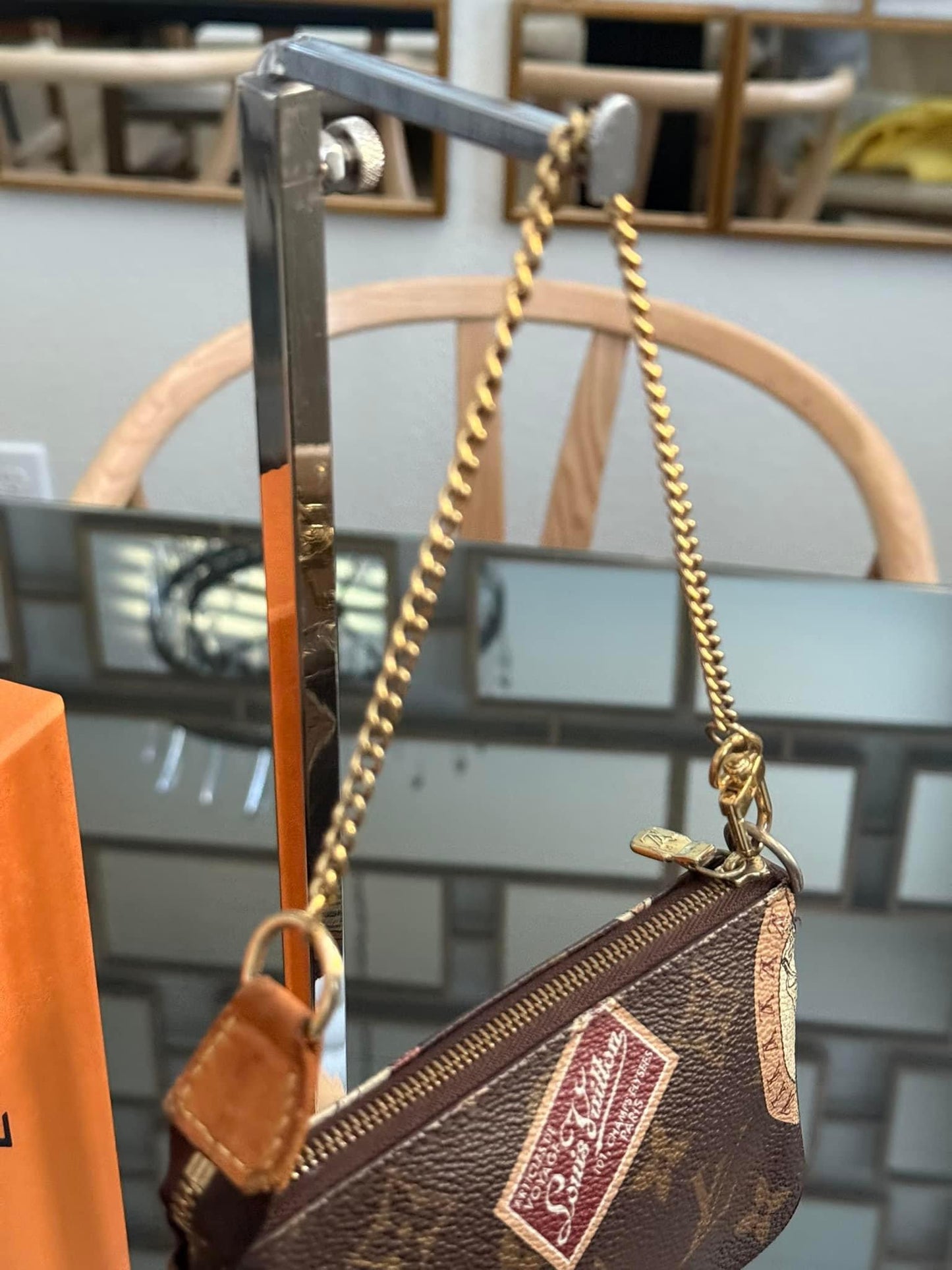 Monogram Patch Mini Pochette Accessories with Vanchetta Handle, Dustbag & Box - 📅 Year: 2009