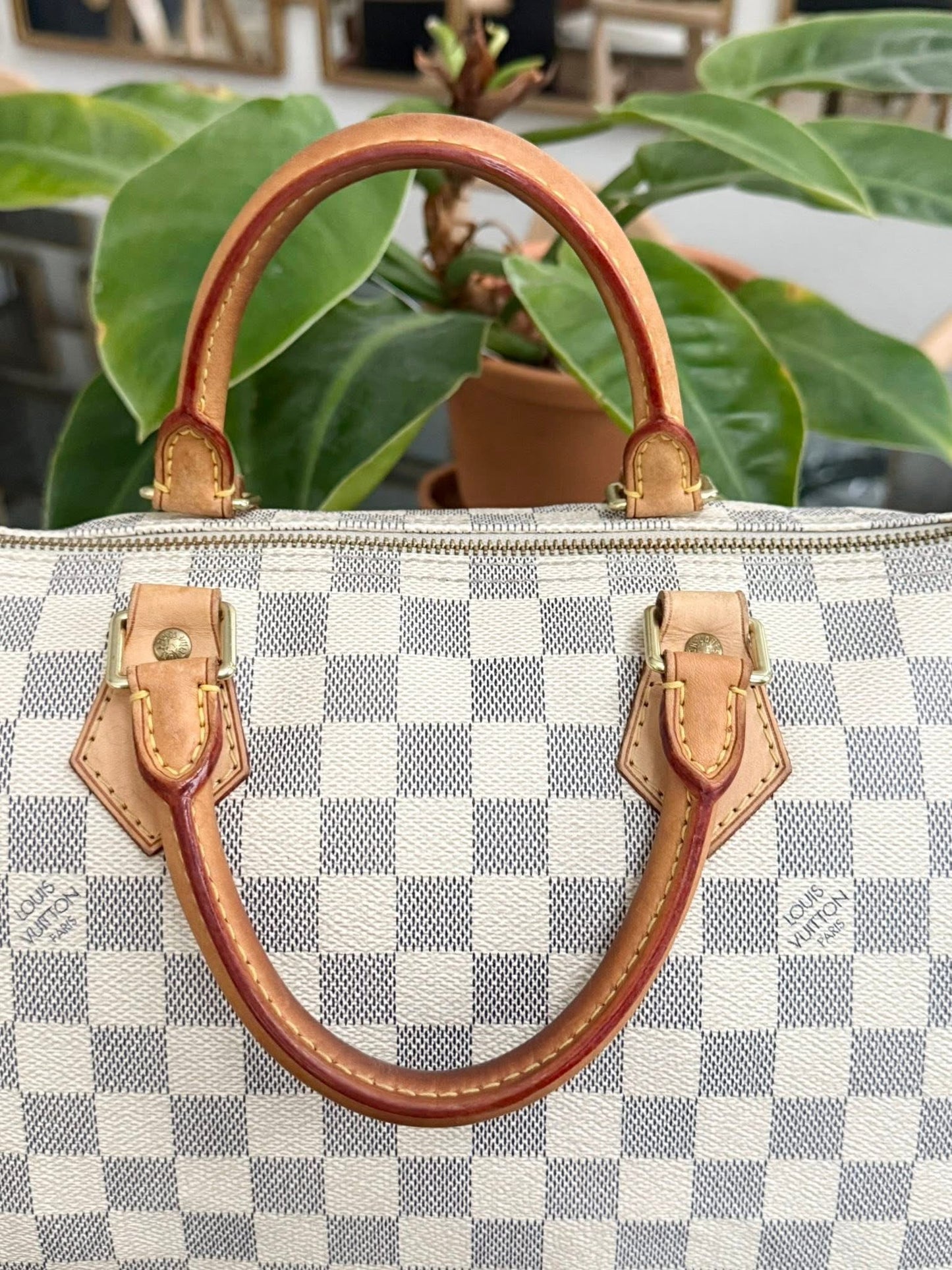 Speedy 30 in Damier Azur with lock 🔐 key, Insert Organizer and Non branded twilly -🗓️ Year 2010